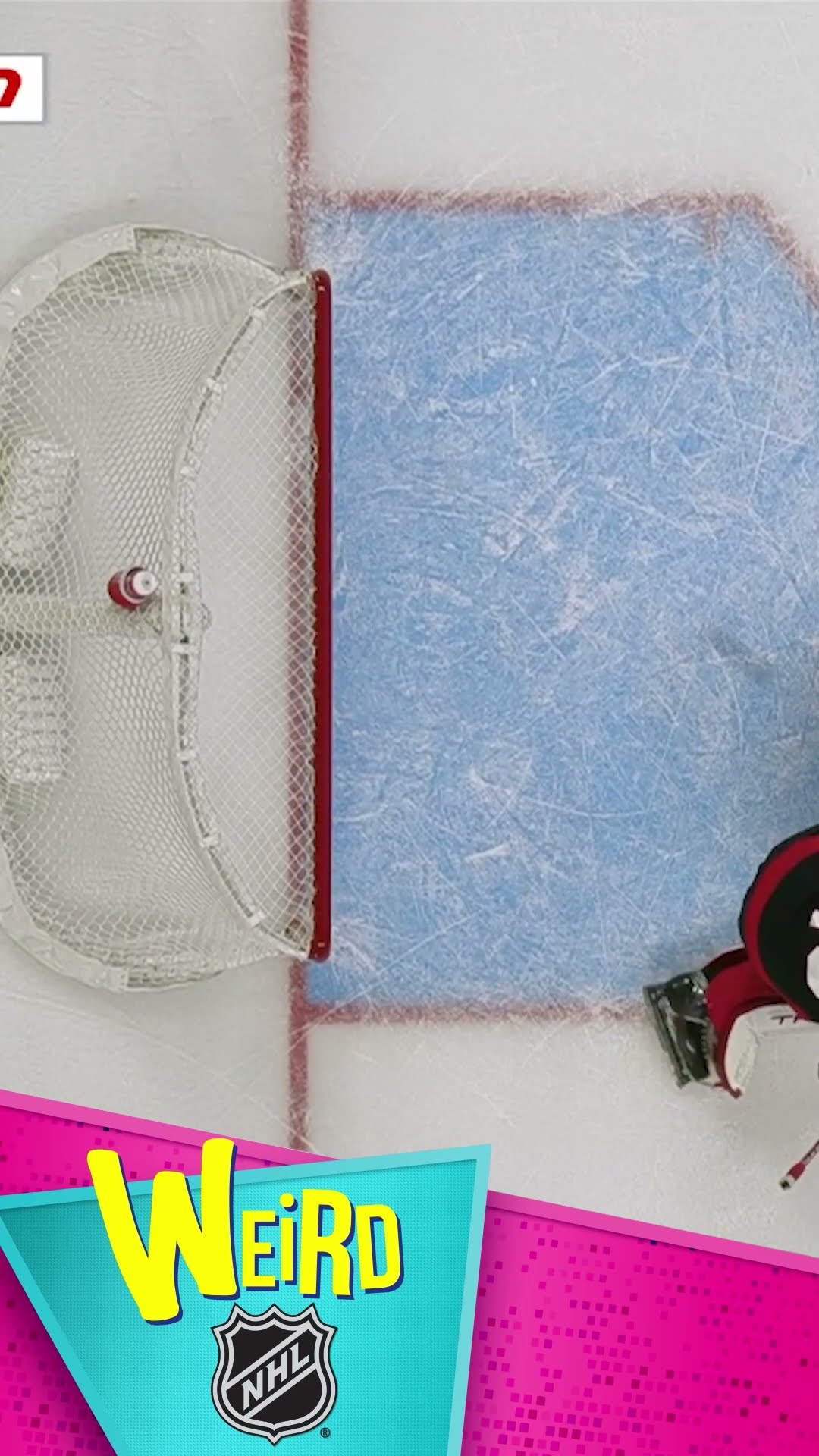 Puck goes through the net⁉️  Weird NHL #shorts – YouTube