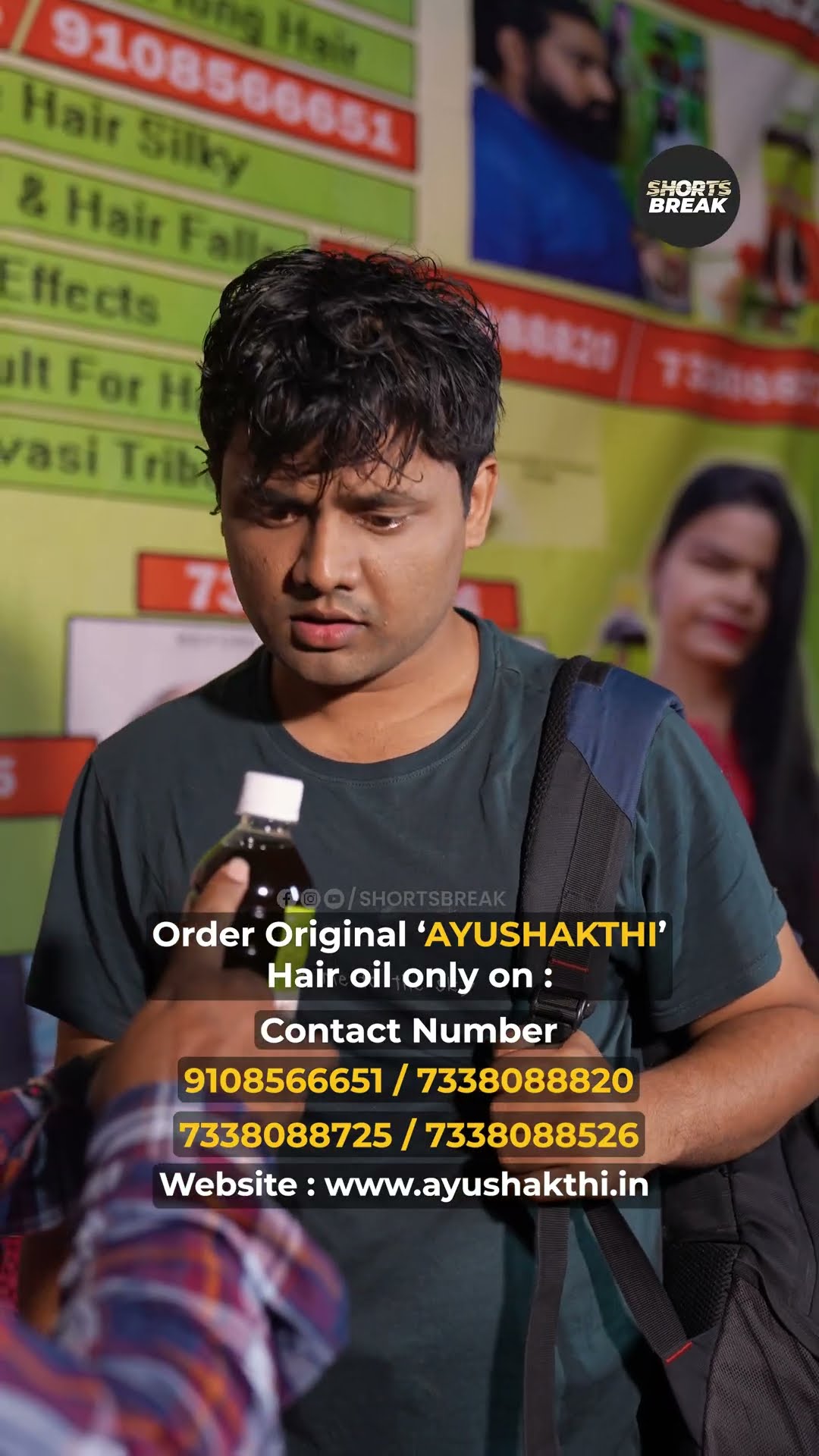 Khane Mein Baal Nikla | Ayushakti Hair Oil | #shorts | Shorts Break – YouTube
