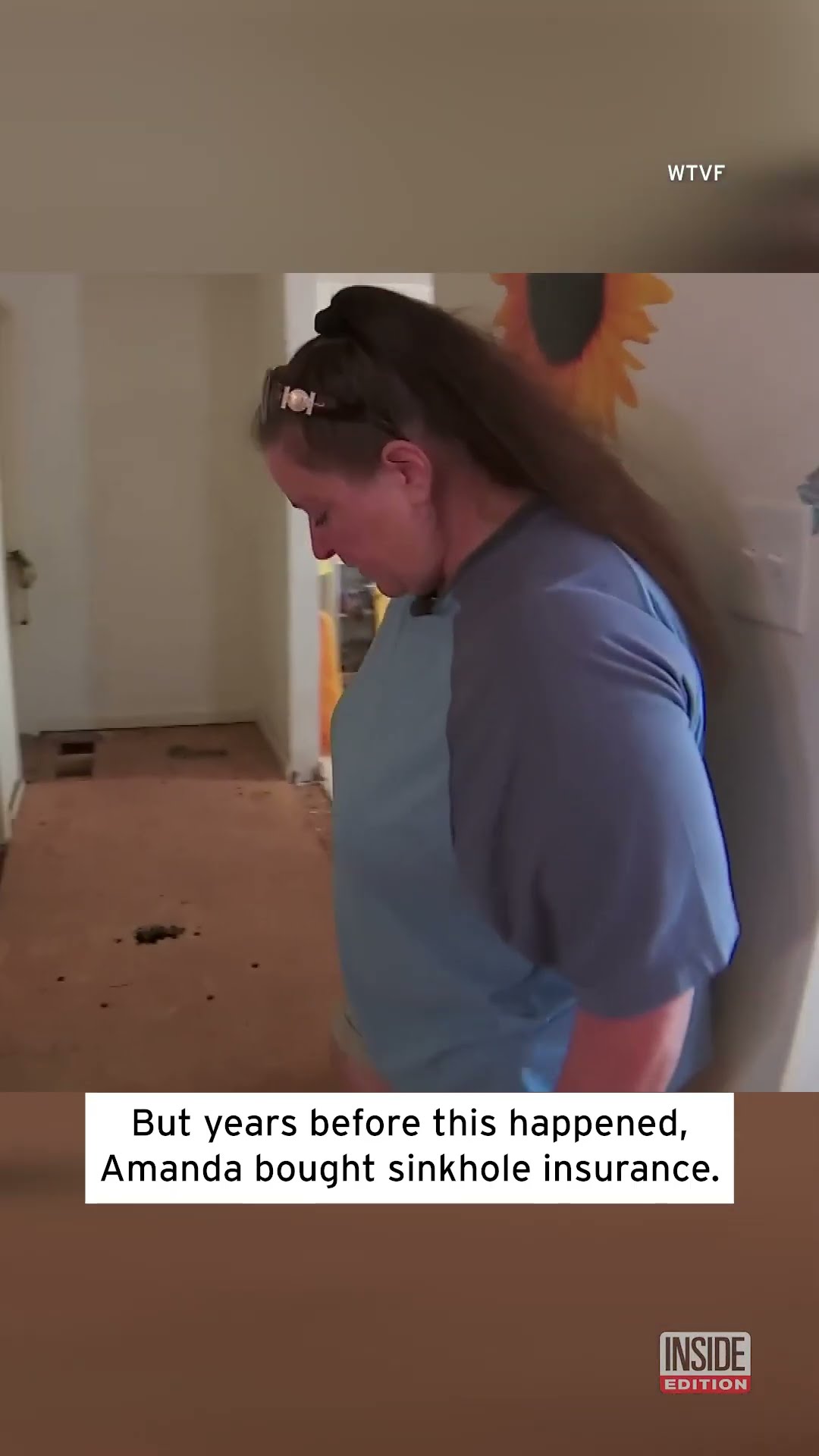Woman's House Is Slowly Falling Into Sinkhole #shorts – YouTube