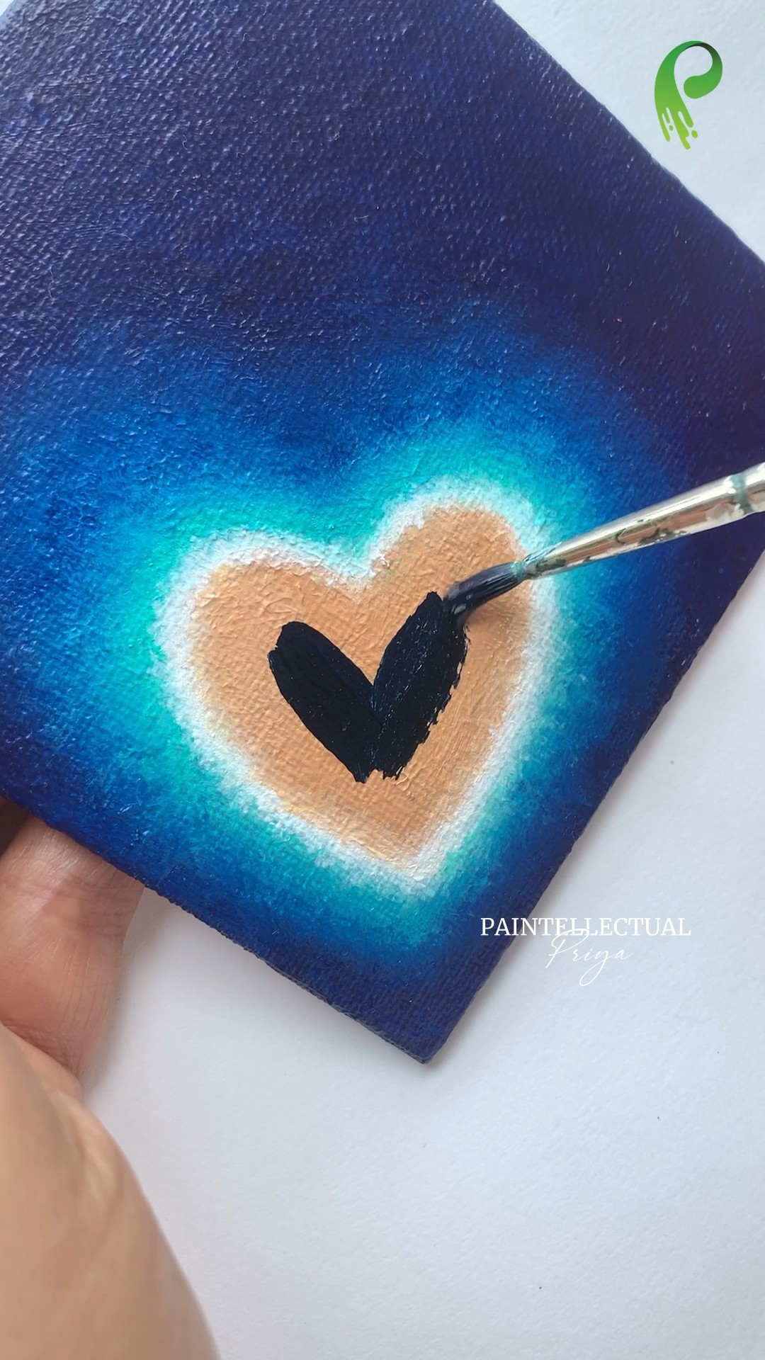 Painting Heart Beach 💚 😱 #shorts – YouTube