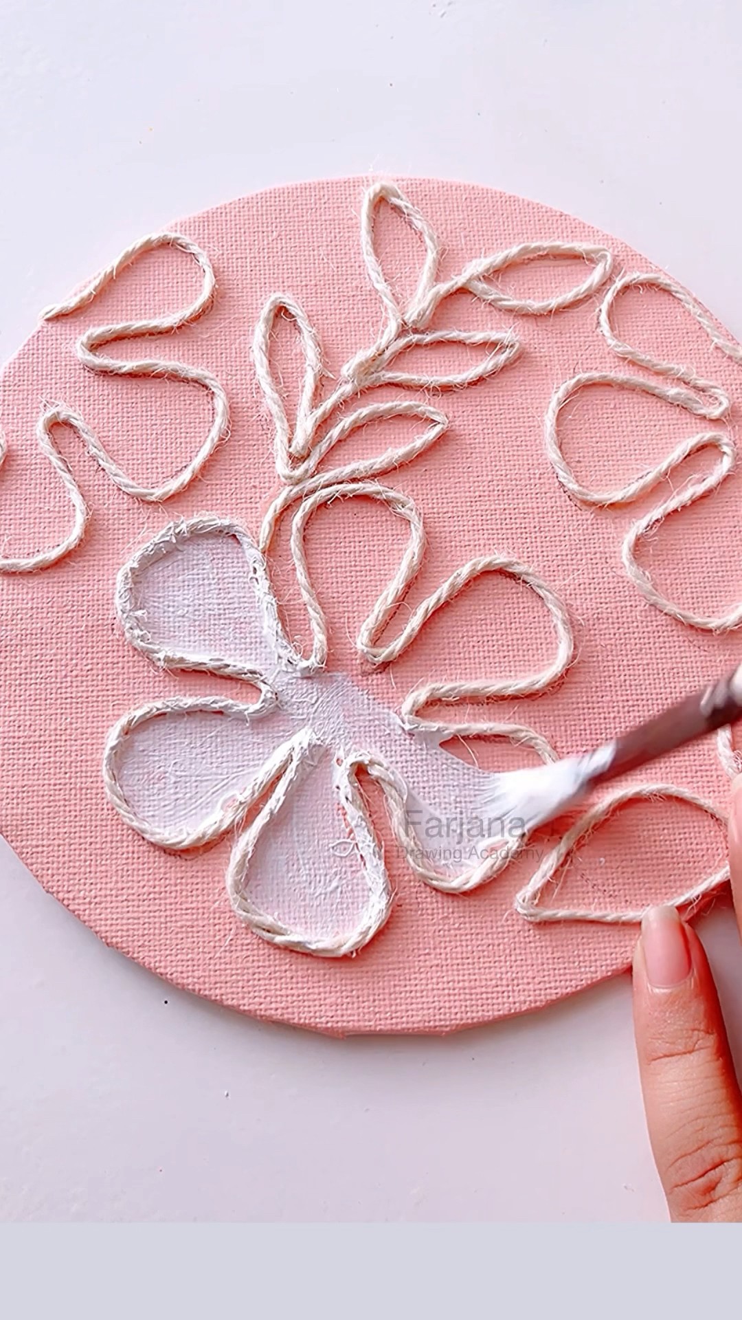 Canvas painting with rope #art #painting #shorts – YouTube