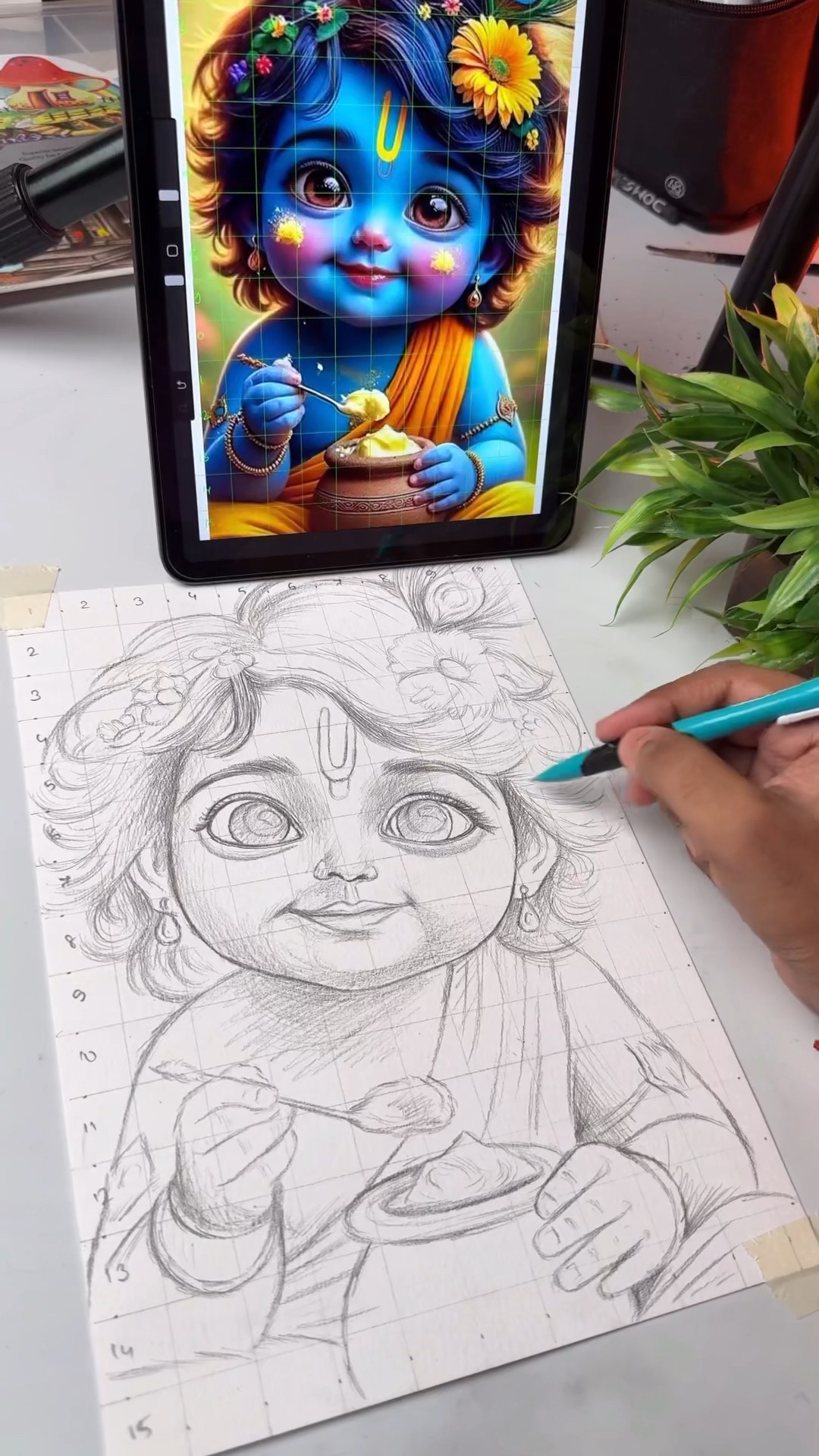 Krishna Drawing, #shorts #art #drawing #krishna – YouTube