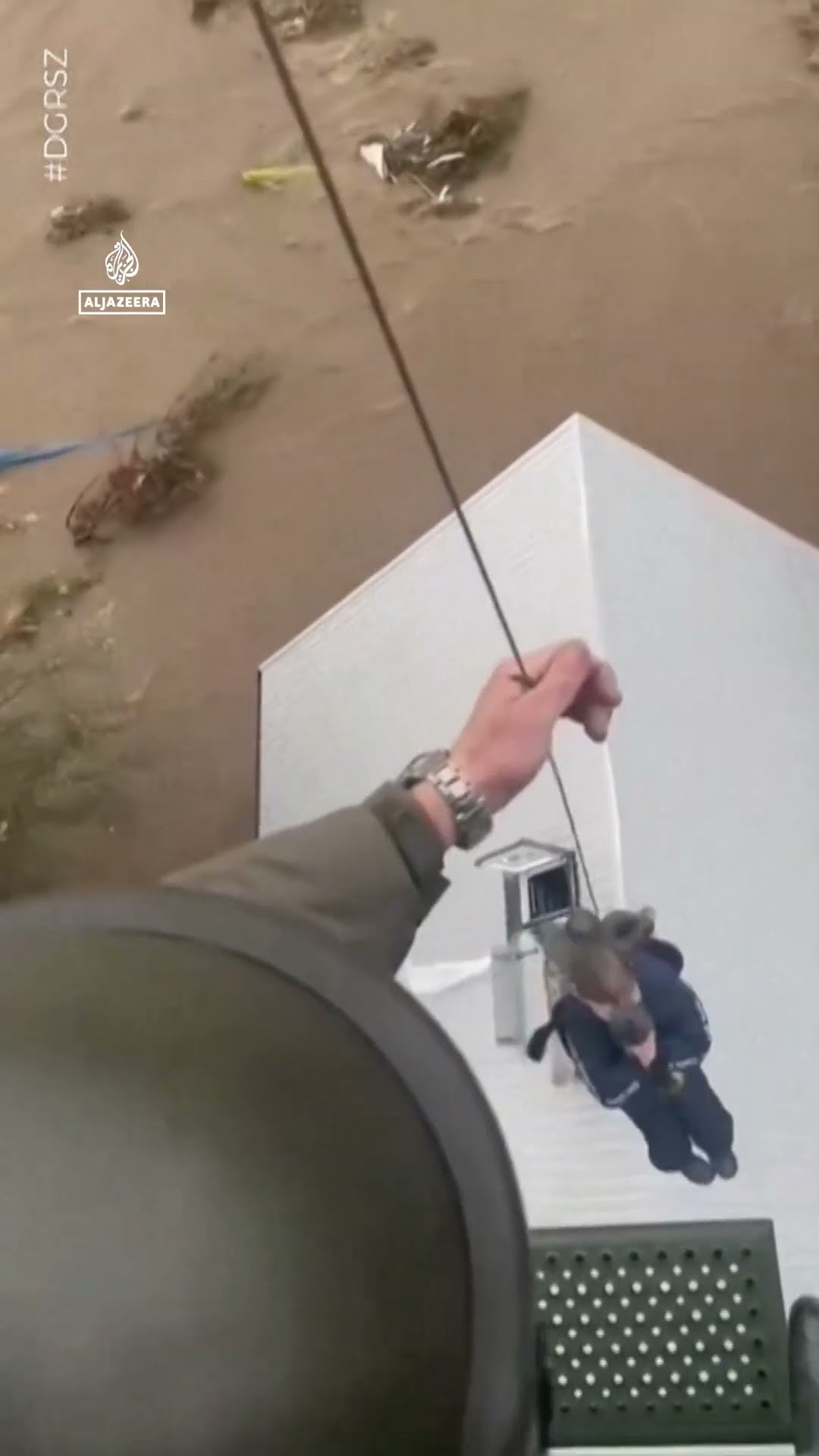 Helicopters rescue flood victims from rooftops in Europe | AJ #shorts – YouTube