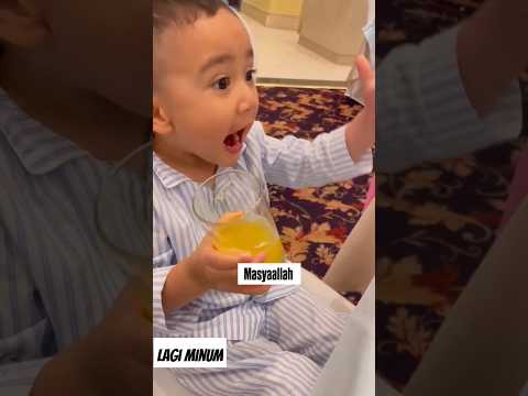 Rayyanza Lagi Minum Setelah Sarapan Di Hotel Madinah #cipung #raffinagita #shorts – YouTube