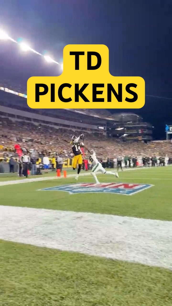 GEORGE PICKENS TOUCHDOWN 🙌 #NYJvsPIT on NBC #steelers #nfl #shorts – YouTube