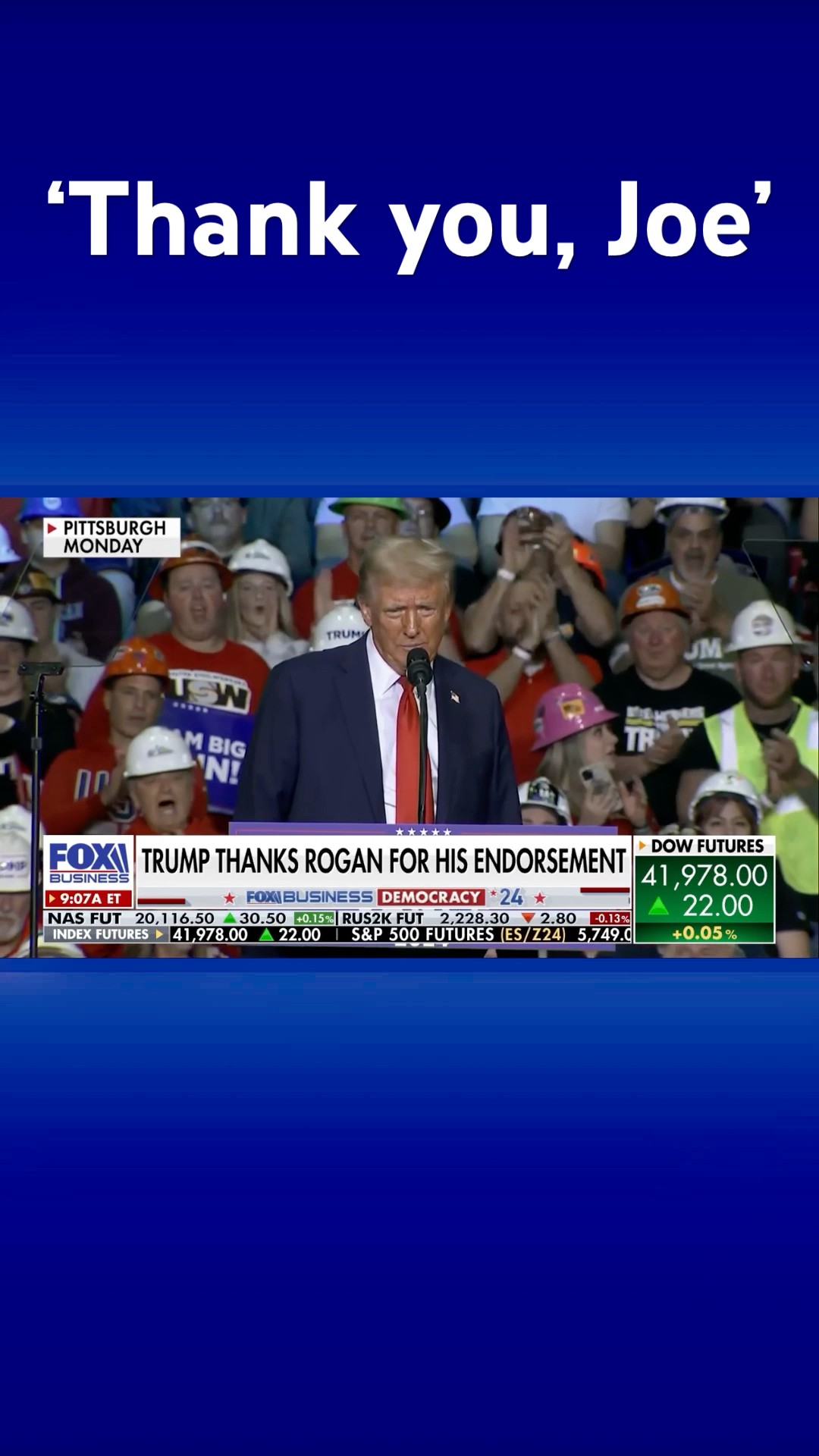 Trump thanks Joe Rogan for eleventh hour endorsement #shorts – YouTube