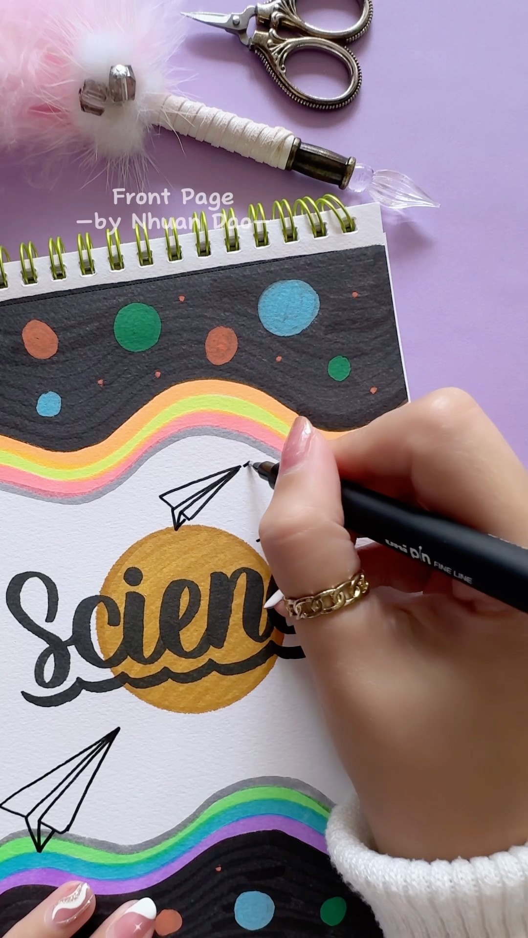 DIY Science Front Page for School Project 🌌 #shorts #frontpage #nhuandao – YouTube