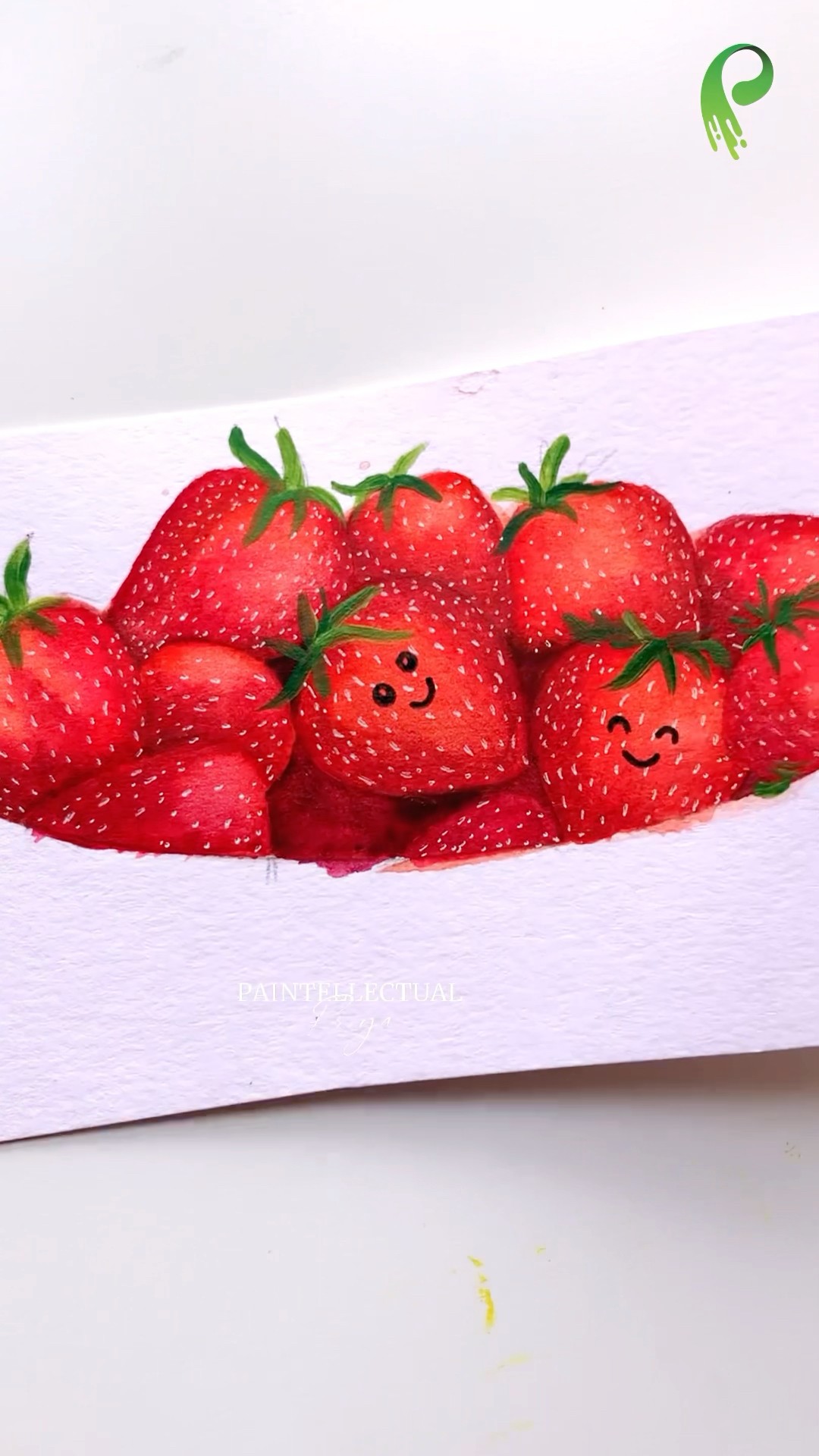 Painting Food Card with Paper 😱 #shorts – YouTube