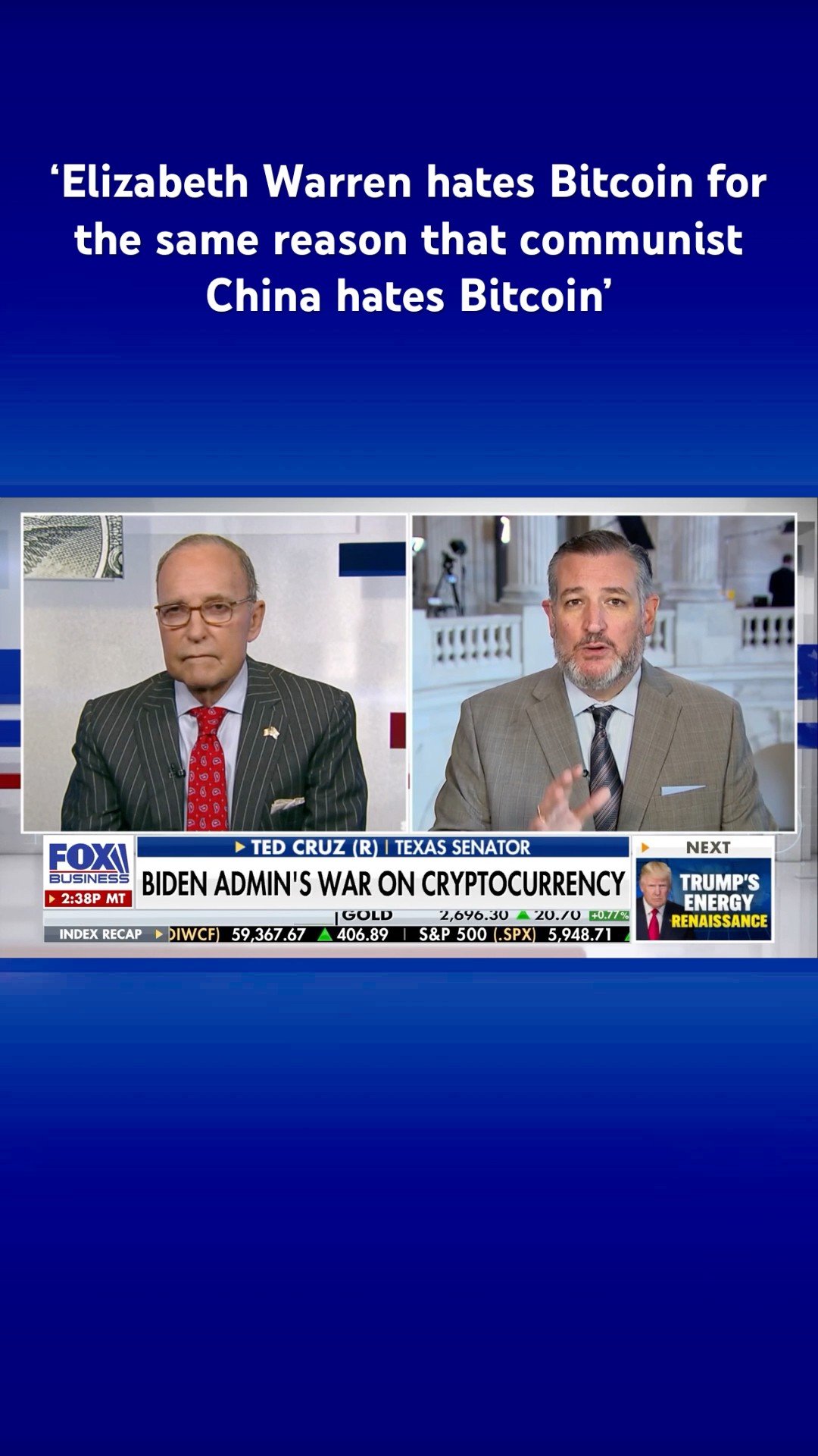 Sen. Cruz reveals the ‘single biggest threat’ to Bitcoin, crypto. #shorts – YouTube