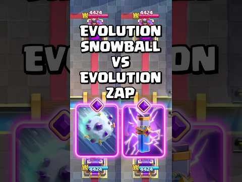 Evolution Snowball  ❄️VS Evolution Zap ⚡️ #clashroyale #shorts #CozyClashmas – YouTube