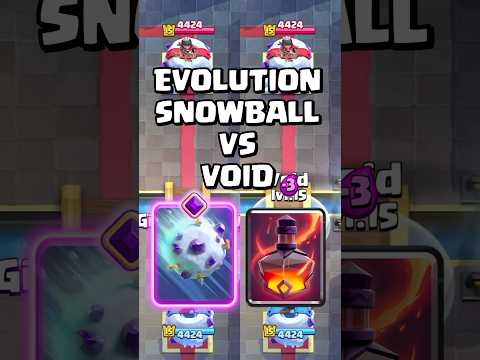Evolution Snowball ❄️ VS Void ⭕️ #clashroyale #shorts #cozyclashmas – YouTube