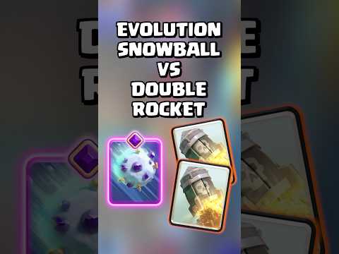 Evolution Snowball ❄️ vs Double Rocket 🚀 💀 🔥 #clashroyale #shorts – YouTube
