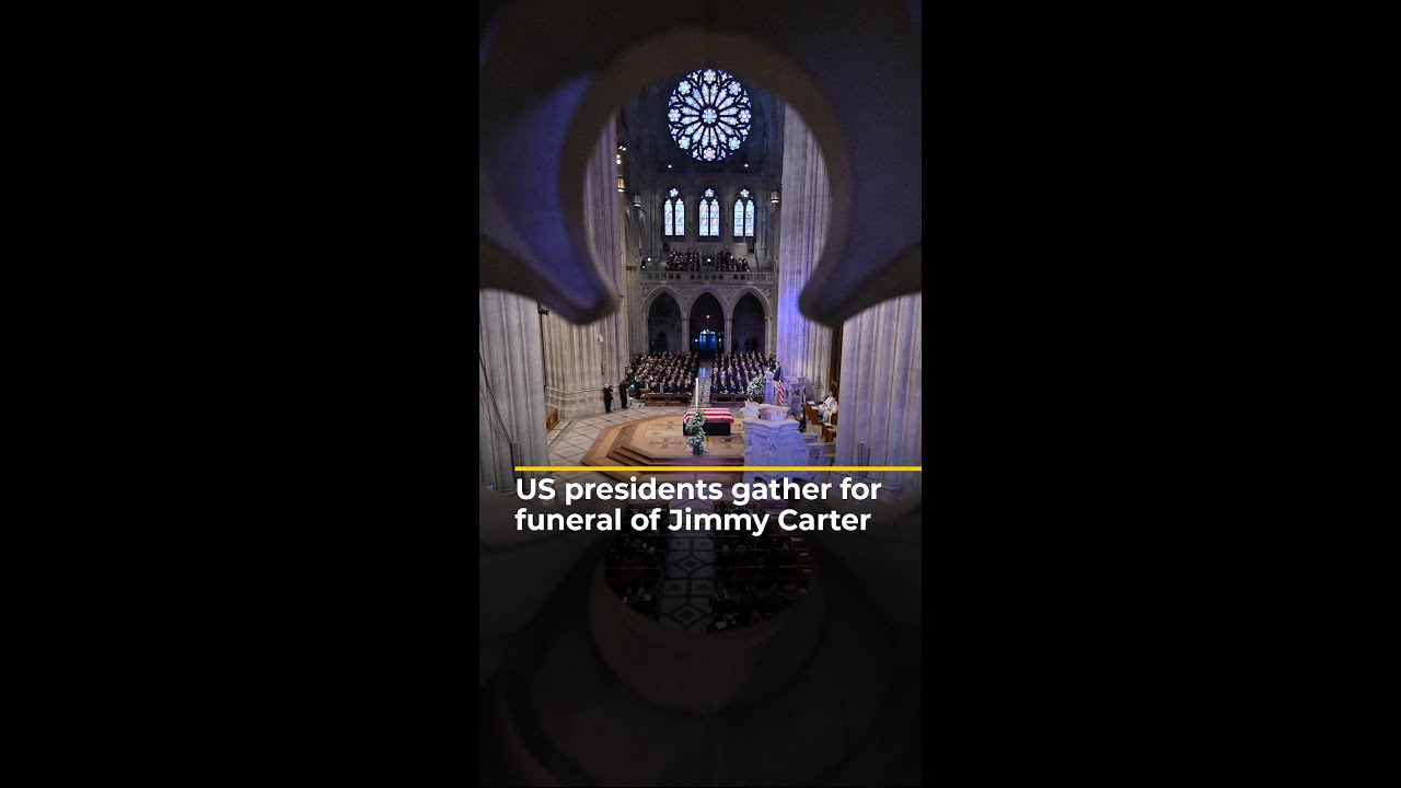 US presidents gather for state funeral of Jimmy Carter | AJ #shorts – YouTube
