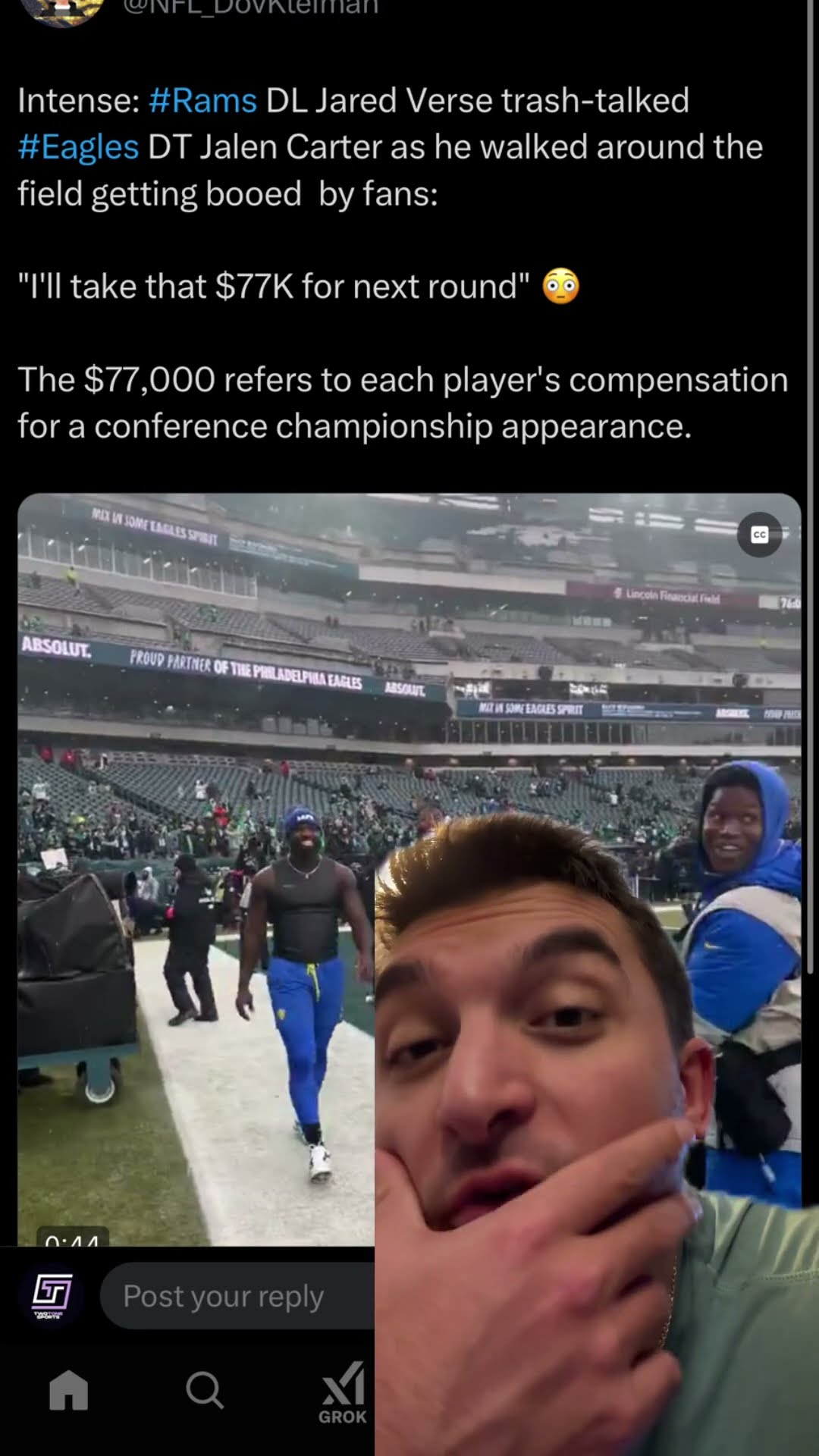 Jared Verse trash talks eagles #trending #nfl #shorts #jaredverse #football #rams #eagles #sports – YouTube