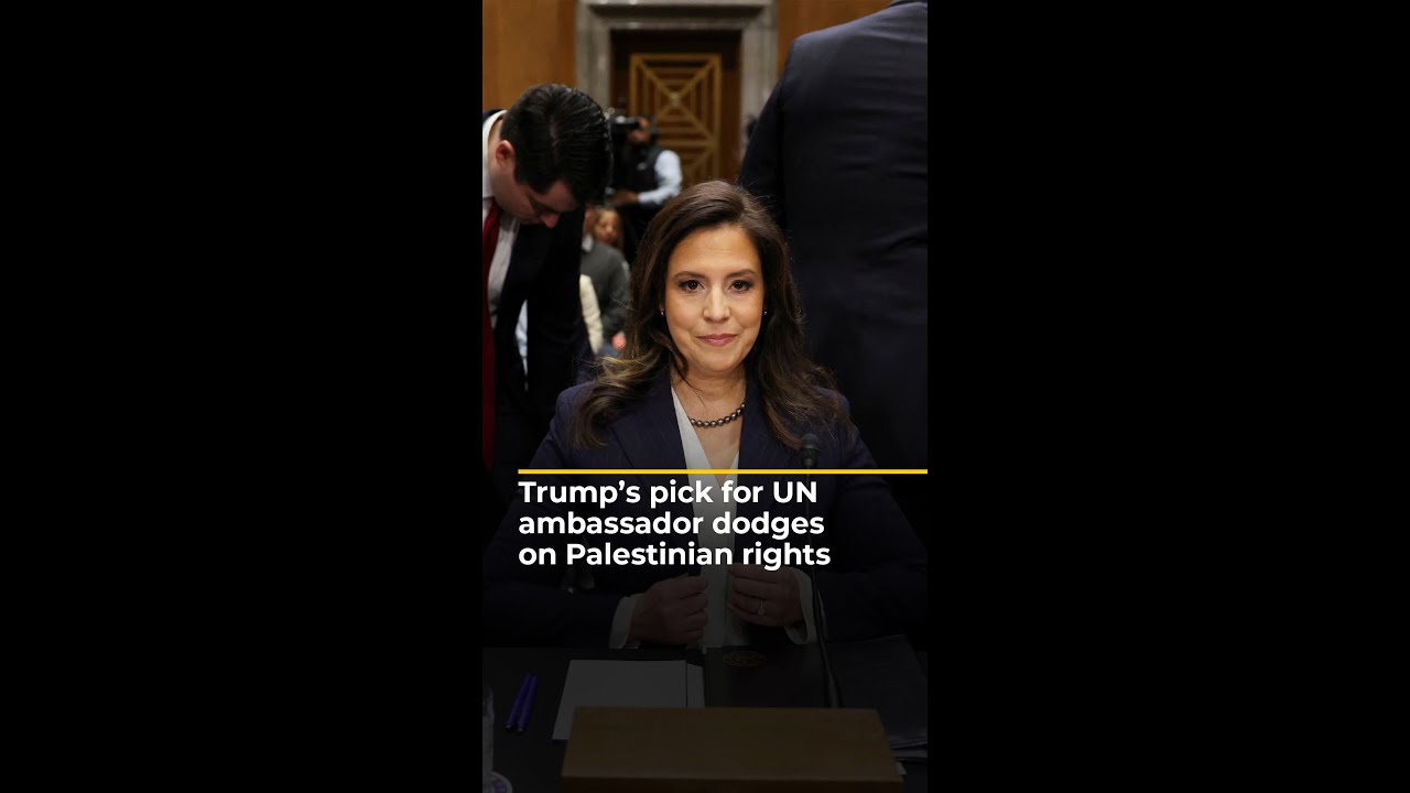 Trump’s pick for UN ambassador dodges question on Palestinian rights | AJ #shorts – YouTube