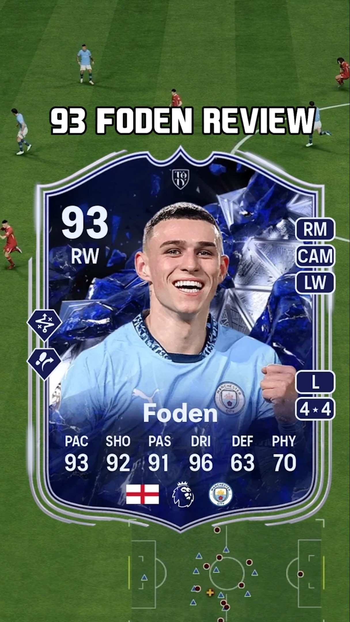 93 Foden Review in EA FC 25 #shorts #short #fc25 #eafc25 #foden #toty #teamoftheyear #mancityesports – YouTube