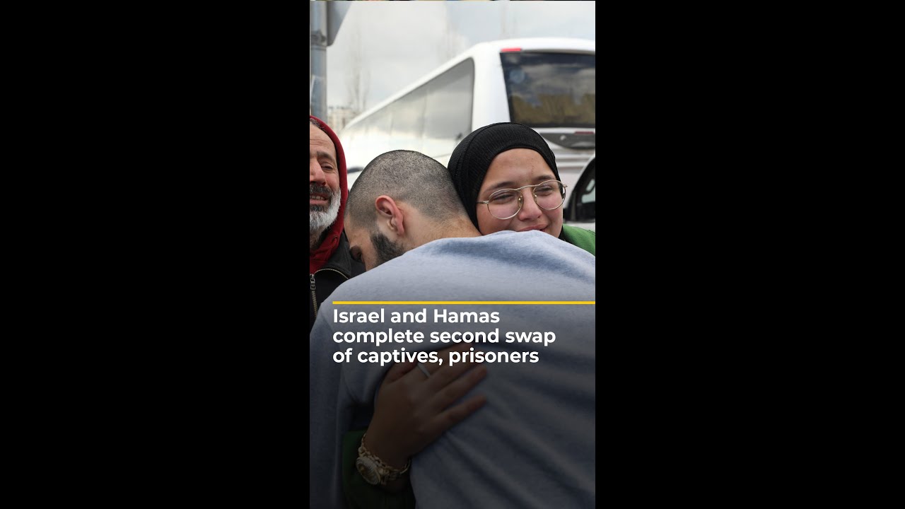Israel and Hamas complete second swap of captives, prisoners | AJ #shorts – YouTube