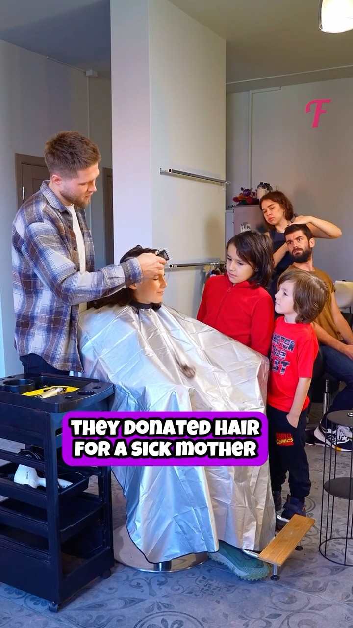 Young Boys Cut Hair for Their Mom’s Recovery #shorts – YouTube