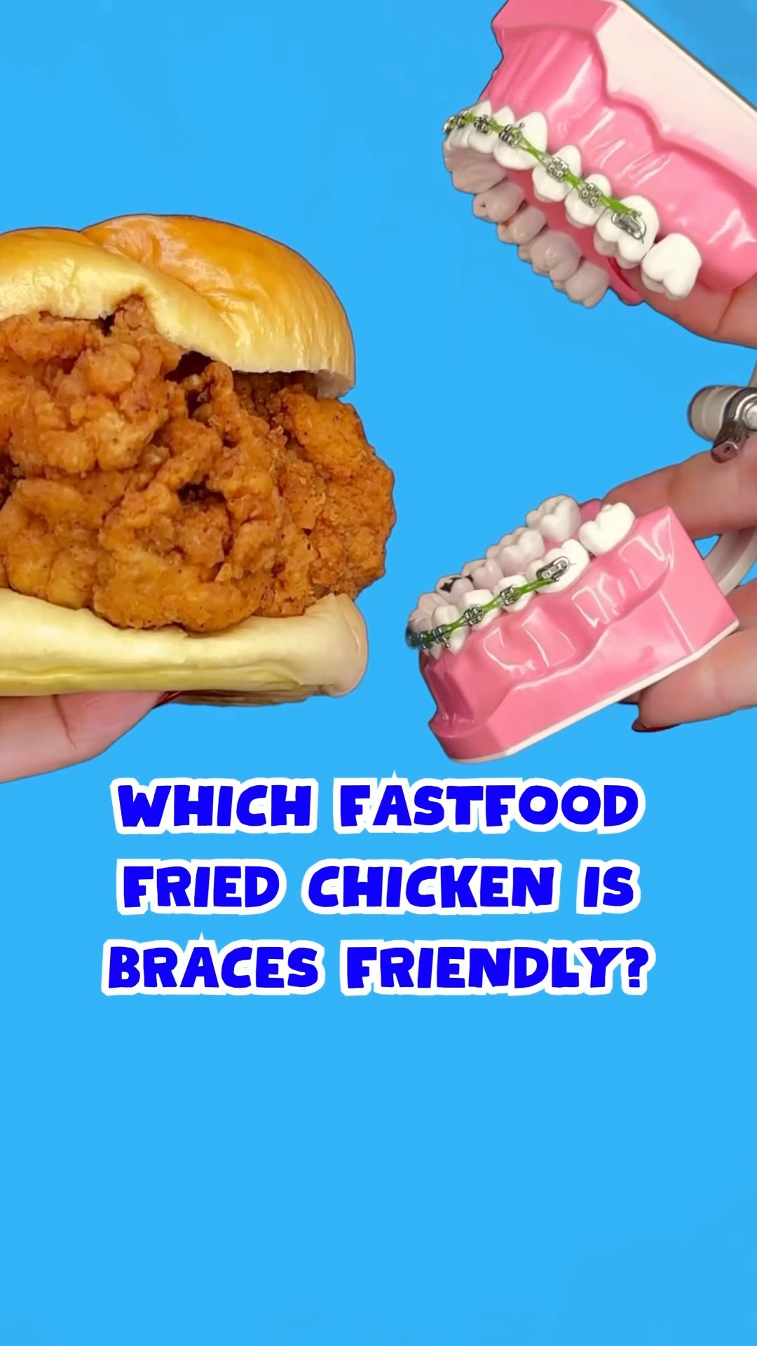 WHICH FAST FOOD FRIED CHICKEN IS SAFE FOR BRACES? 🫣 #braces #friedchicken #asmr – YouTube