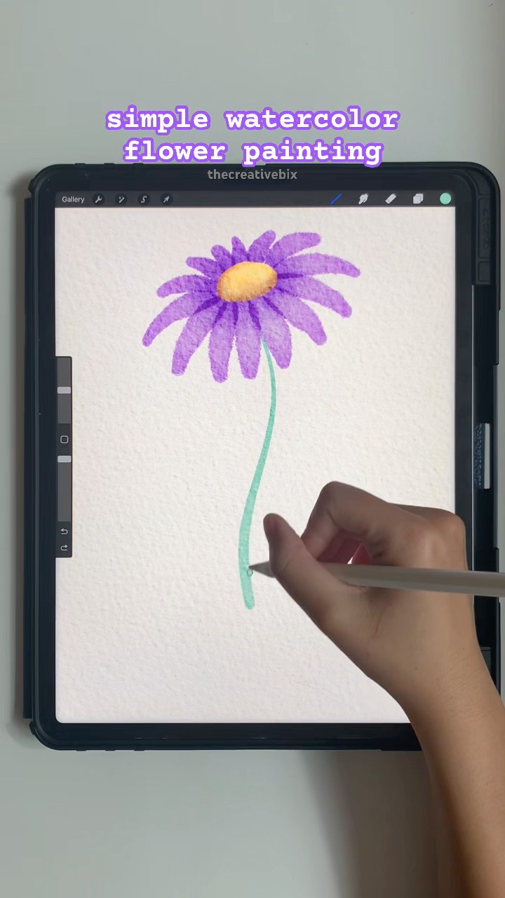 easy drawing! #watercolor #drawing #digitalart #shorts #cute #aesthetic #easy #painting #flowers – YouTube