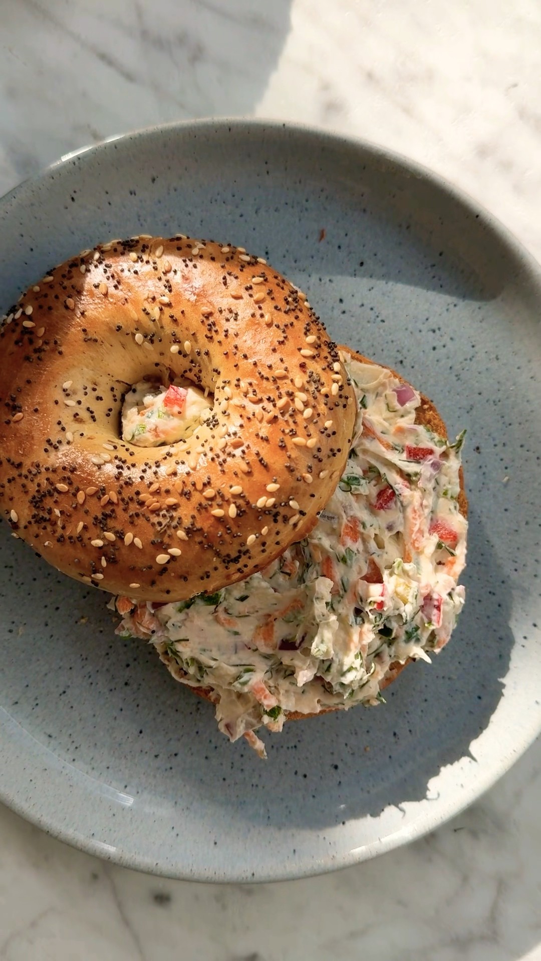 Easy Garden Veggie Cream Cheese 🥯 | hot for food #Shorts – YouTube