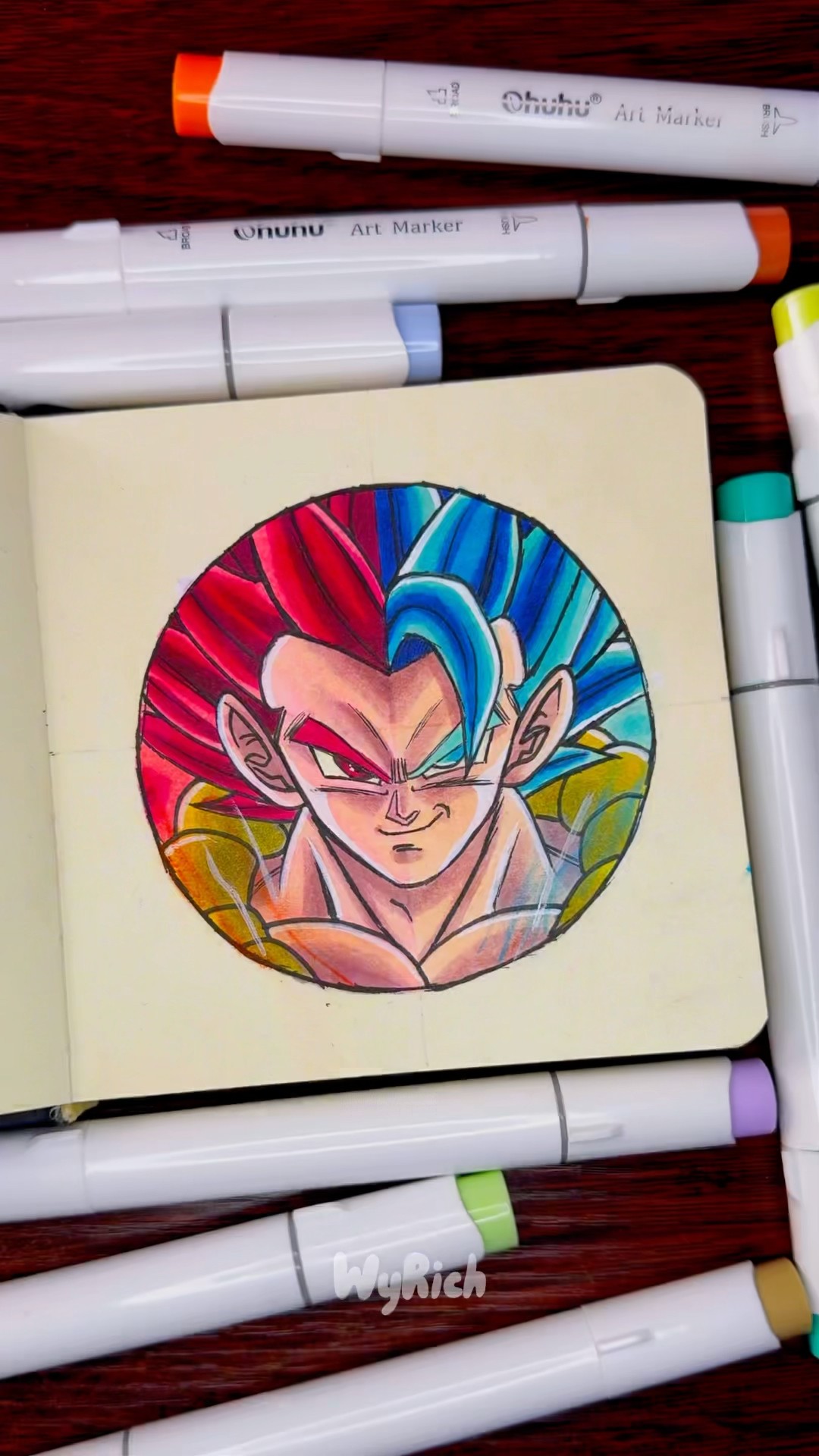 [ASMR] Drawing Your Profile Pictures: Gogeta Blue/God (#shorts) – YouTube