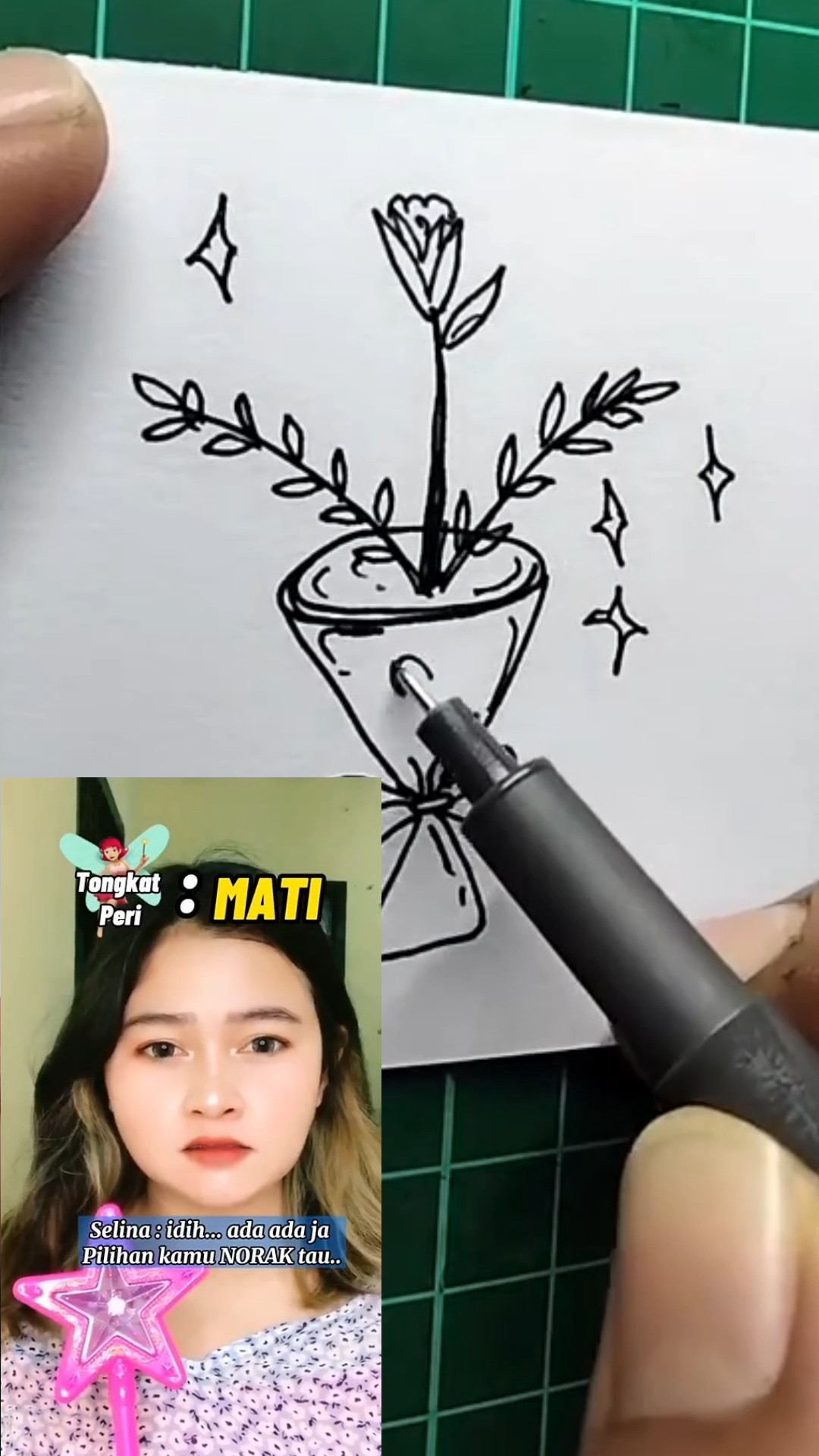 menggambar bunga #drawing #art #shorts – YouTube