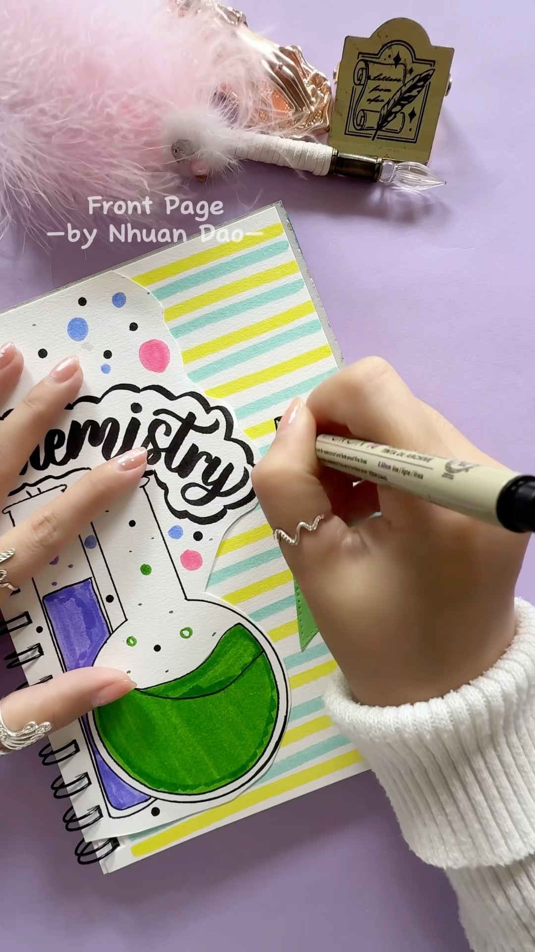 Creative Front Page Idea | Chemistry 🧪 #shorts #frontpage #diy – YouTube