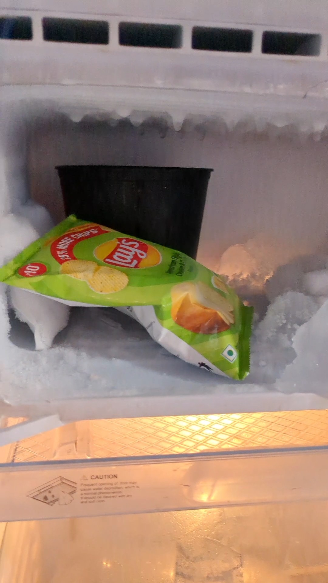 Chips Experiment in Deep Freezer #shorts – YouTube
