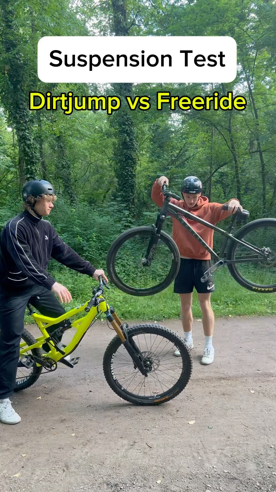 Suspension Test Freeride Bike vs Dirtjump #shorts – YouTube