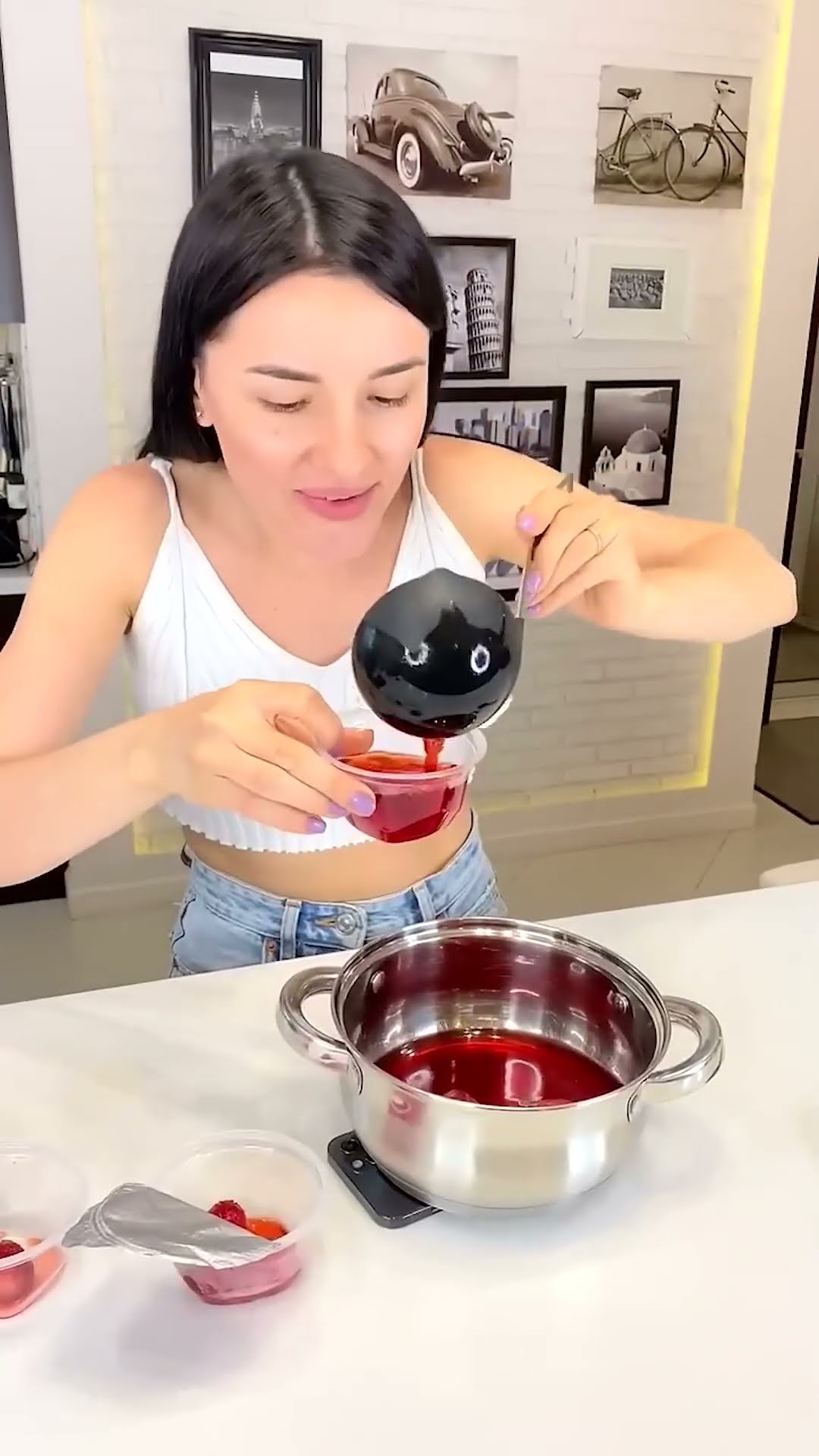 Can She Make JELLY??? 😳🍓😋 #shorts #khamitovy #martaandrustam – YouTube