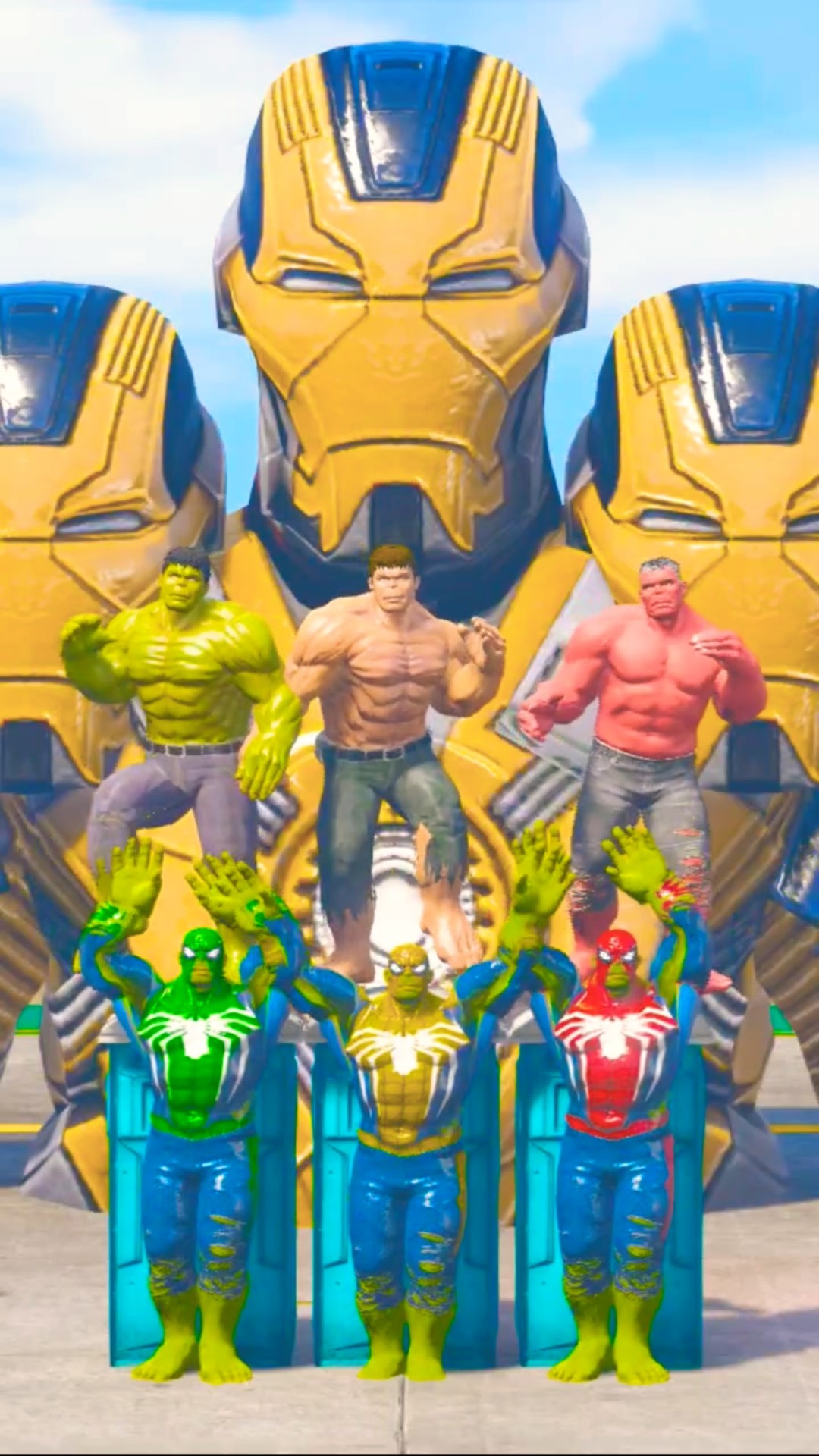 SPIDER ROBOT SAVES MCU SPIDER HULK FROM MCU HULK #111 #shorts – YouTube