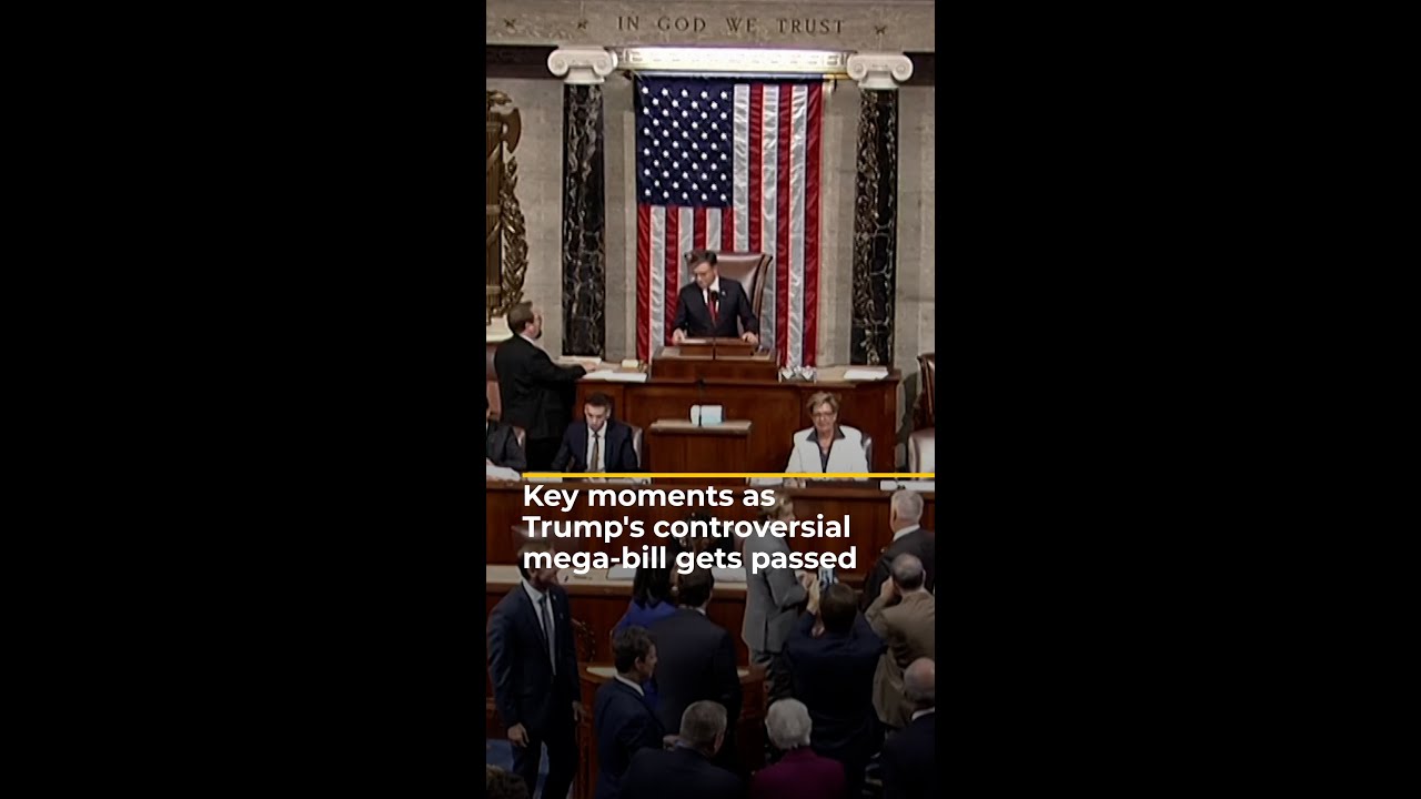 Key moments as Trump's controversial mega-bill gets passed | AJ #shorts – YouTube