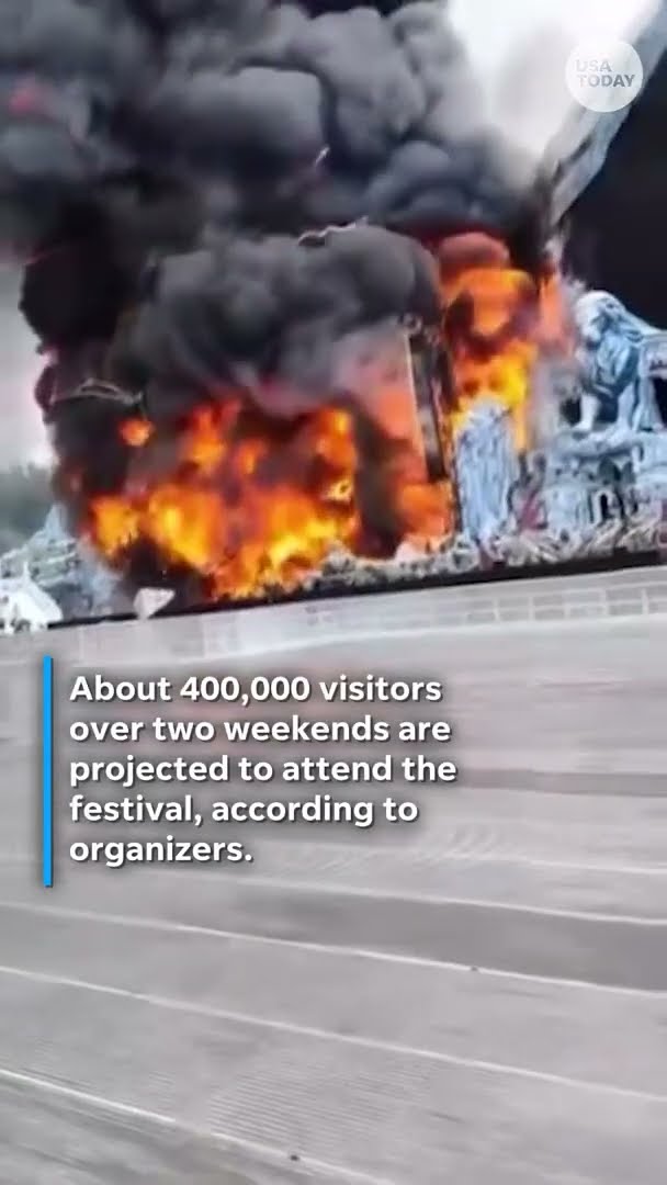 See Tomorrowland's main stage engulfed in massive flames #Shorts – YouTube