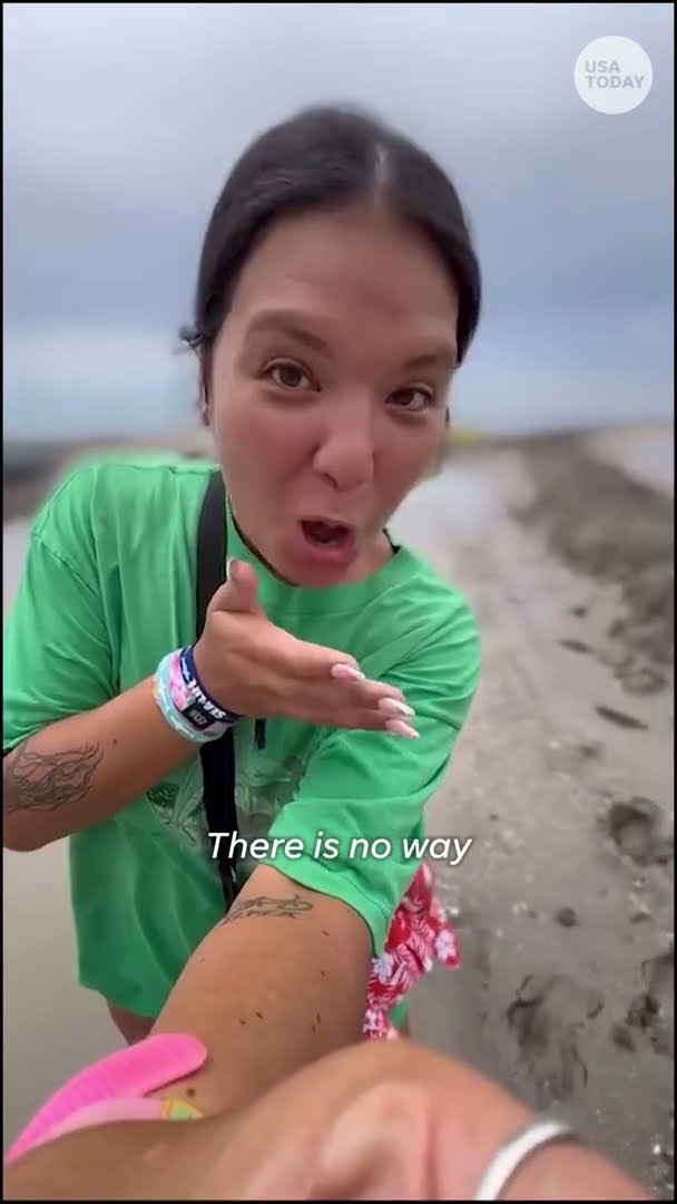 Woman discovers rare Megalodon tooth from prehistoric shark #Shorts – YouTube