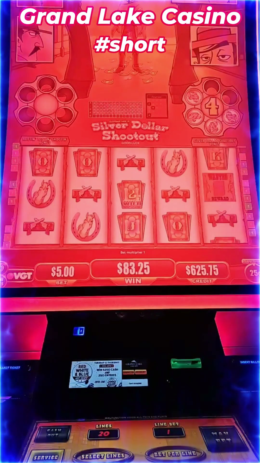 Silver Dollar Shoot Out * red screen VGT Slot Machine #shorts – YouTube