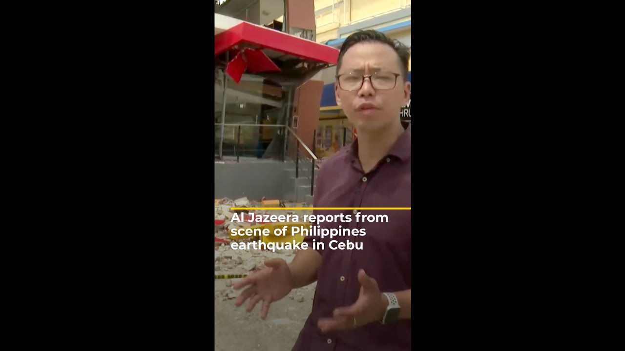 Al Jazeera reports from scene of Philippines earthquake in Cebu | AJ #shorts – YouTube