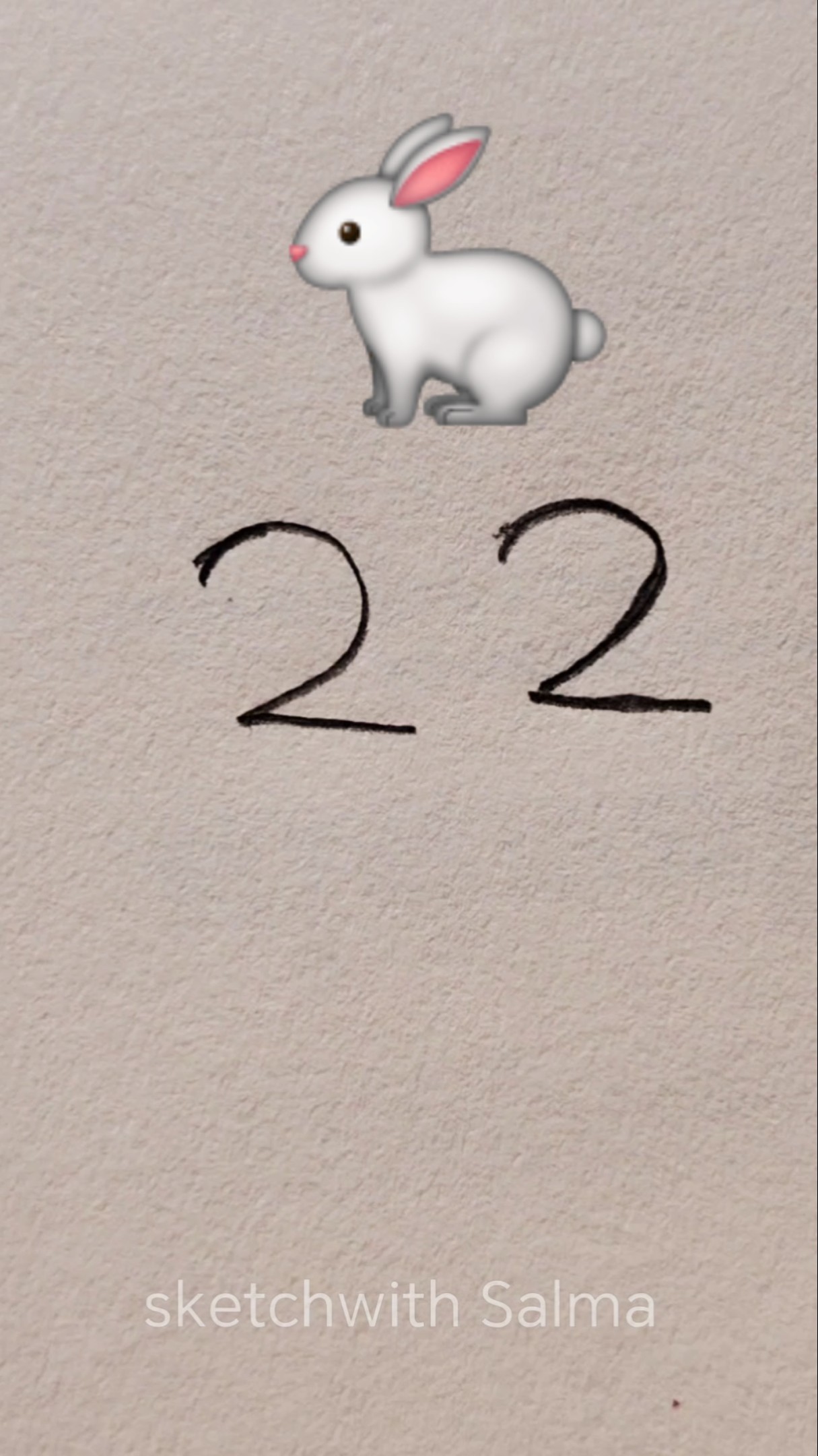 How to draw rabbit From 22 number #shorts – YouTube