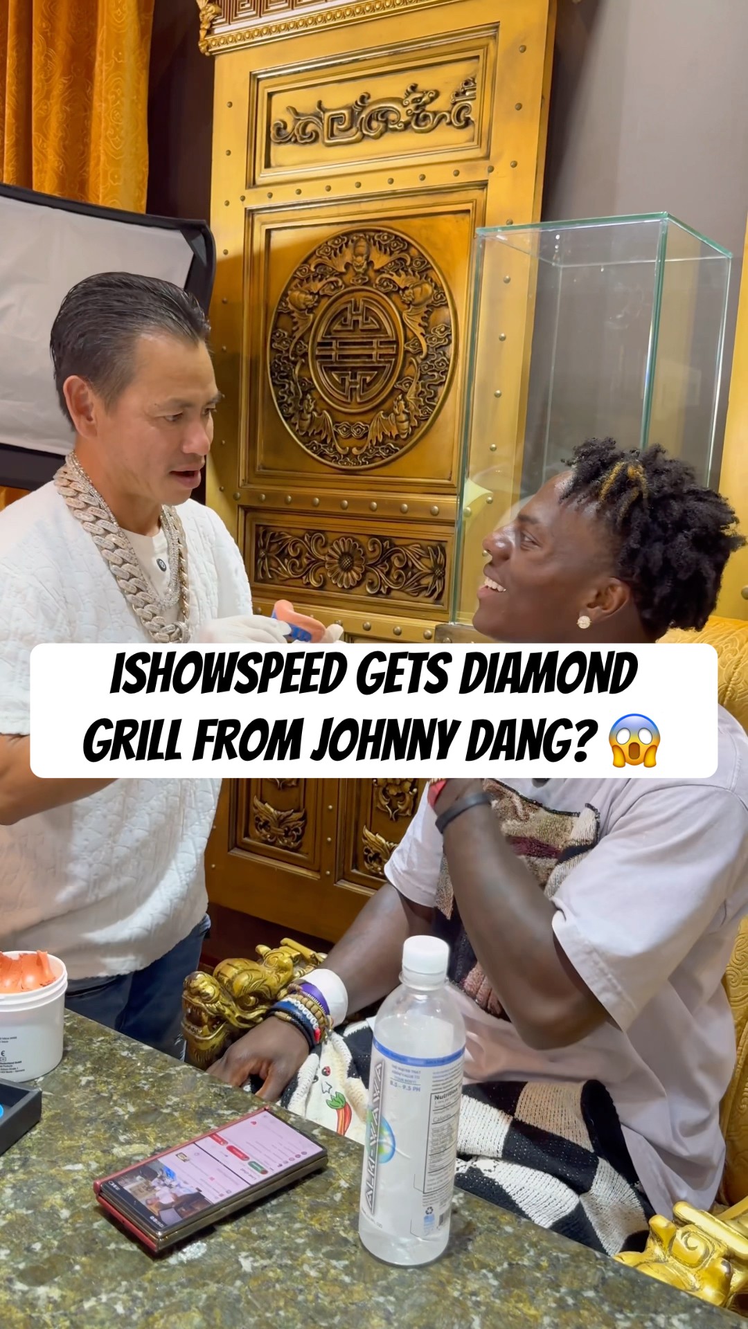 #iShowSpeed gets diamond grill from Johnny Dang? 😱 #streamer #hiphopculture #celebritynews #shorts – YouTube