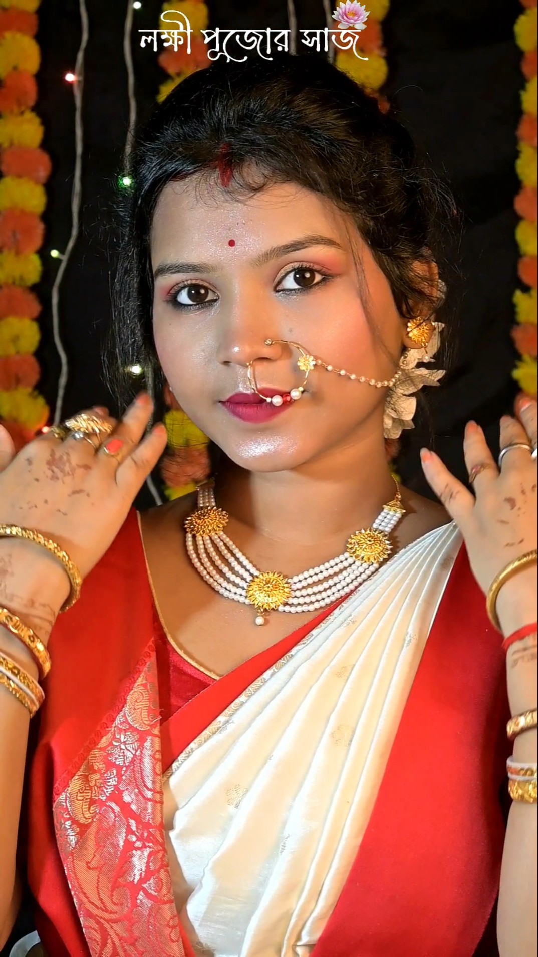 লক্ষ্মী পূজার সাজ🪷 #shorts #youtubeshorts #makeup #makeuptutorial #laxmipuja #bridal #viral – YouTube