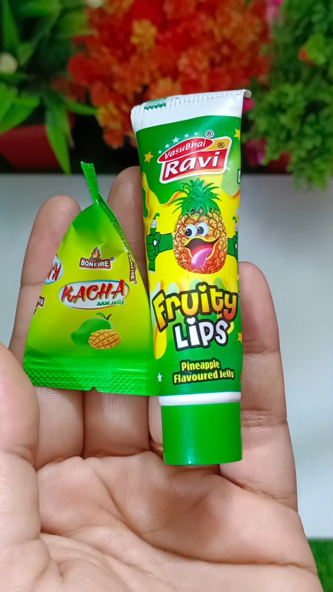 Fruity Lips Pineapple Jelly Candy + Kacha Aam Jelly Candy Popsicle #shorts #icecream #viralvideo – YouTube
