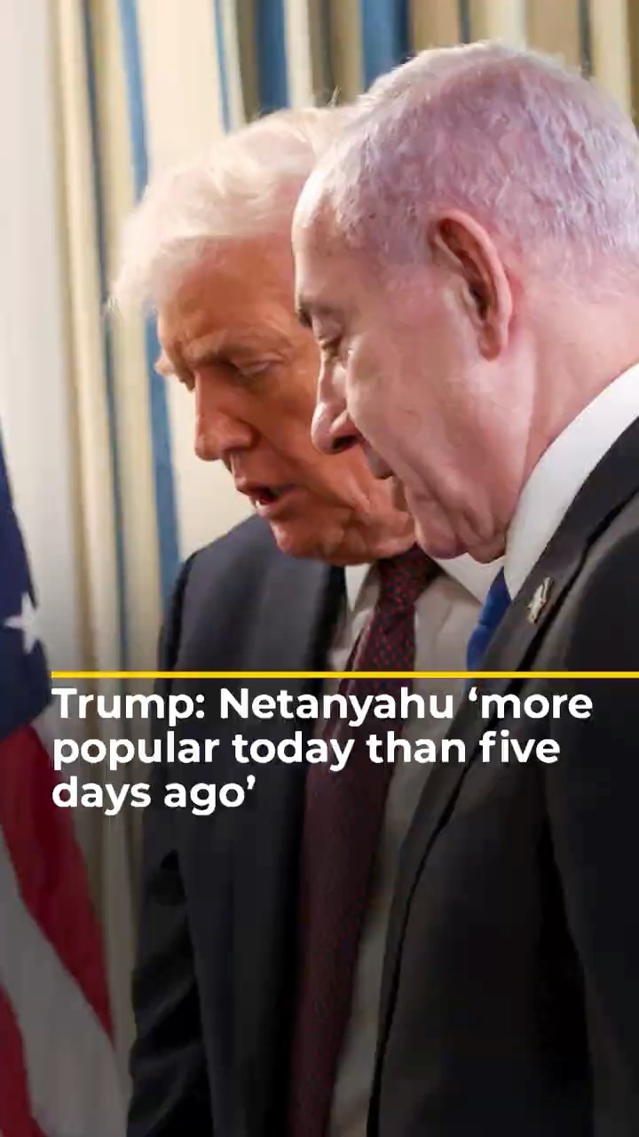 Trump: Netanyahu ‘more popular today than five days ago’ | AJ #shorts – YouTube