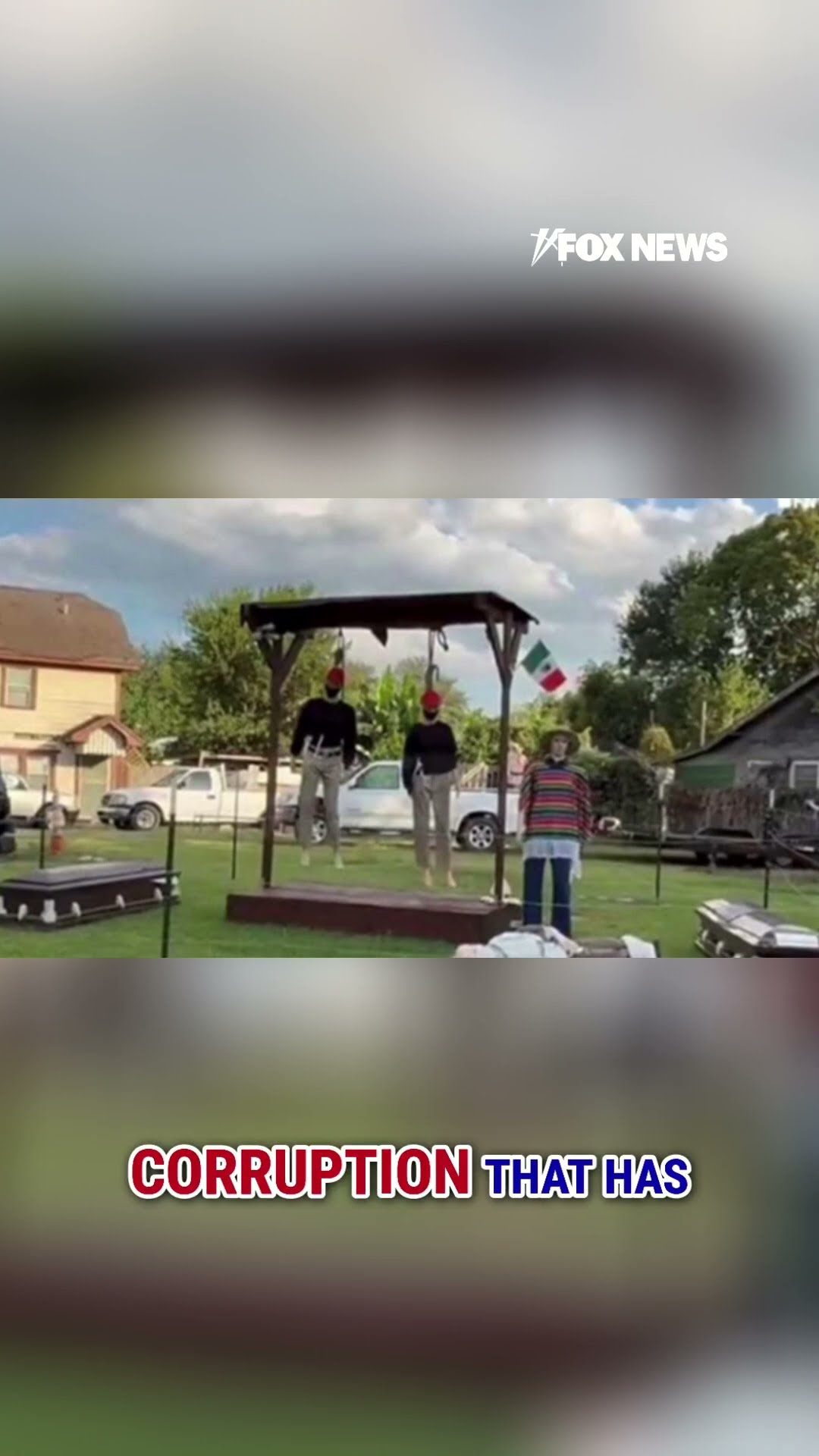 'ARE YOU JOKING?!': Disturbing Halloween display targets ICE #shorts – YouTube