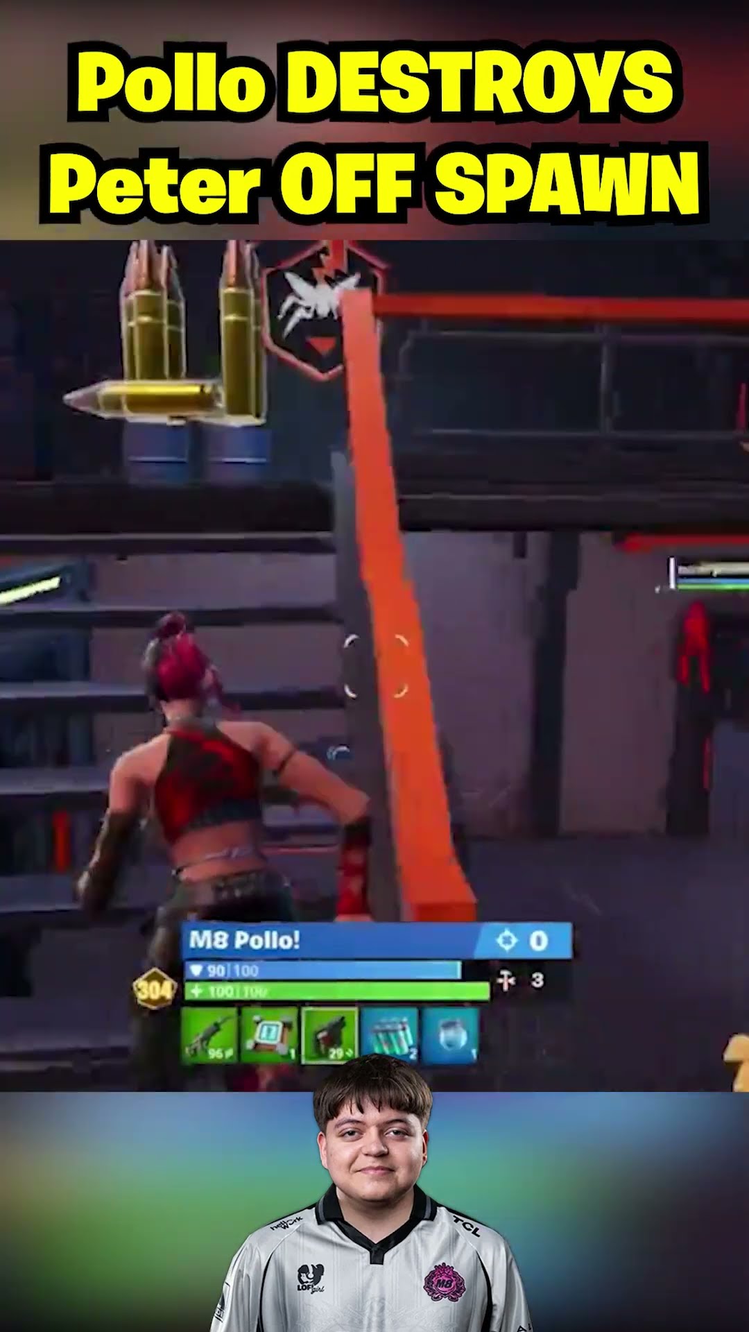 Pollo DESTROYS PeterBot OFF SPAWN in Solo Series Cup #shorts – YouTube