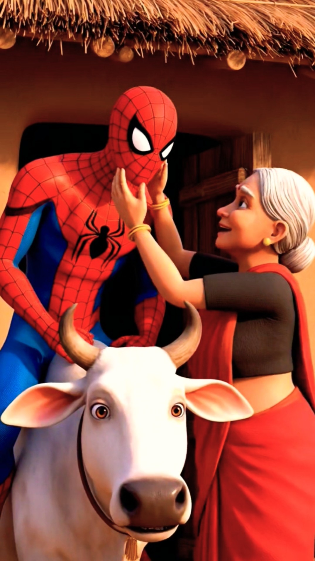 Spider-Man gives his mother a Cow 🐮 #shorts #spiderman #ankivideos #ai – YouTube