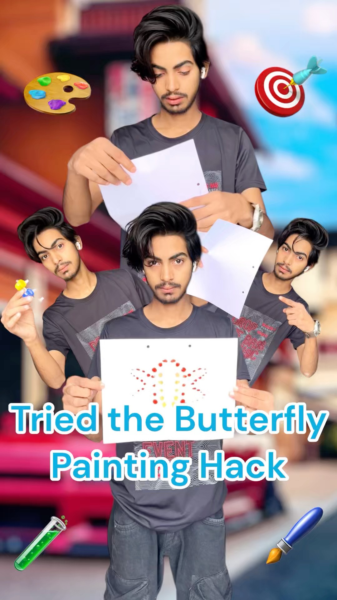 Tried the Butterfly Painting Hack #shorts || anas 4u shorts || – YouTube
