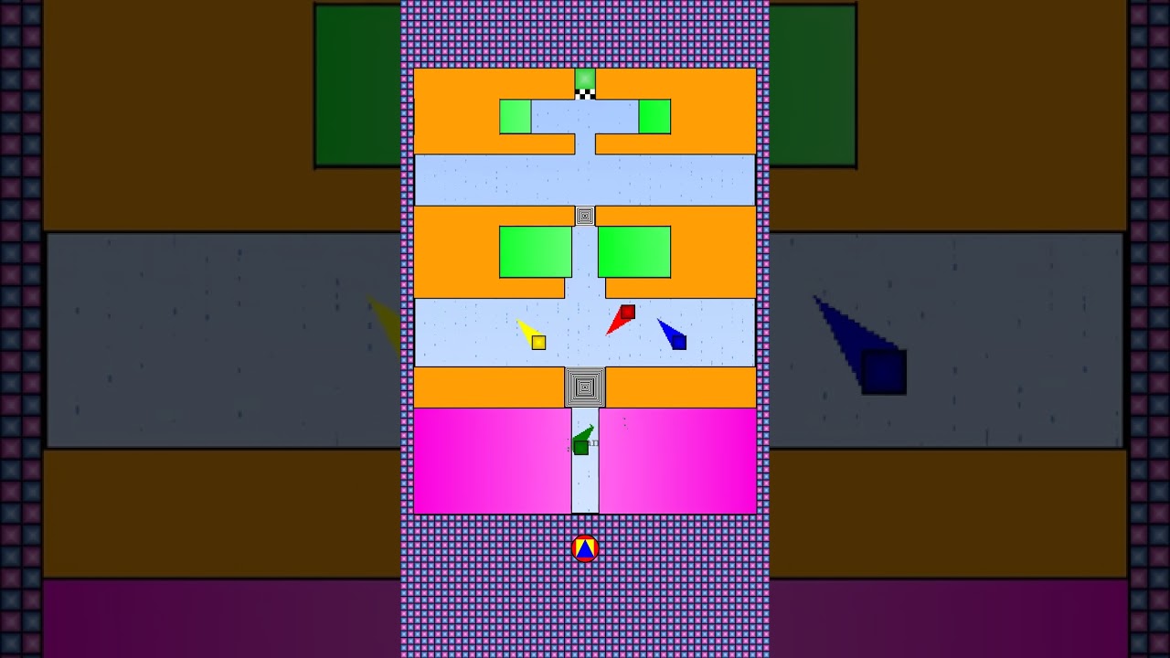 Epic Square Race: No Escape! 🟦🟥🟨🟩 #shorts – YouTube