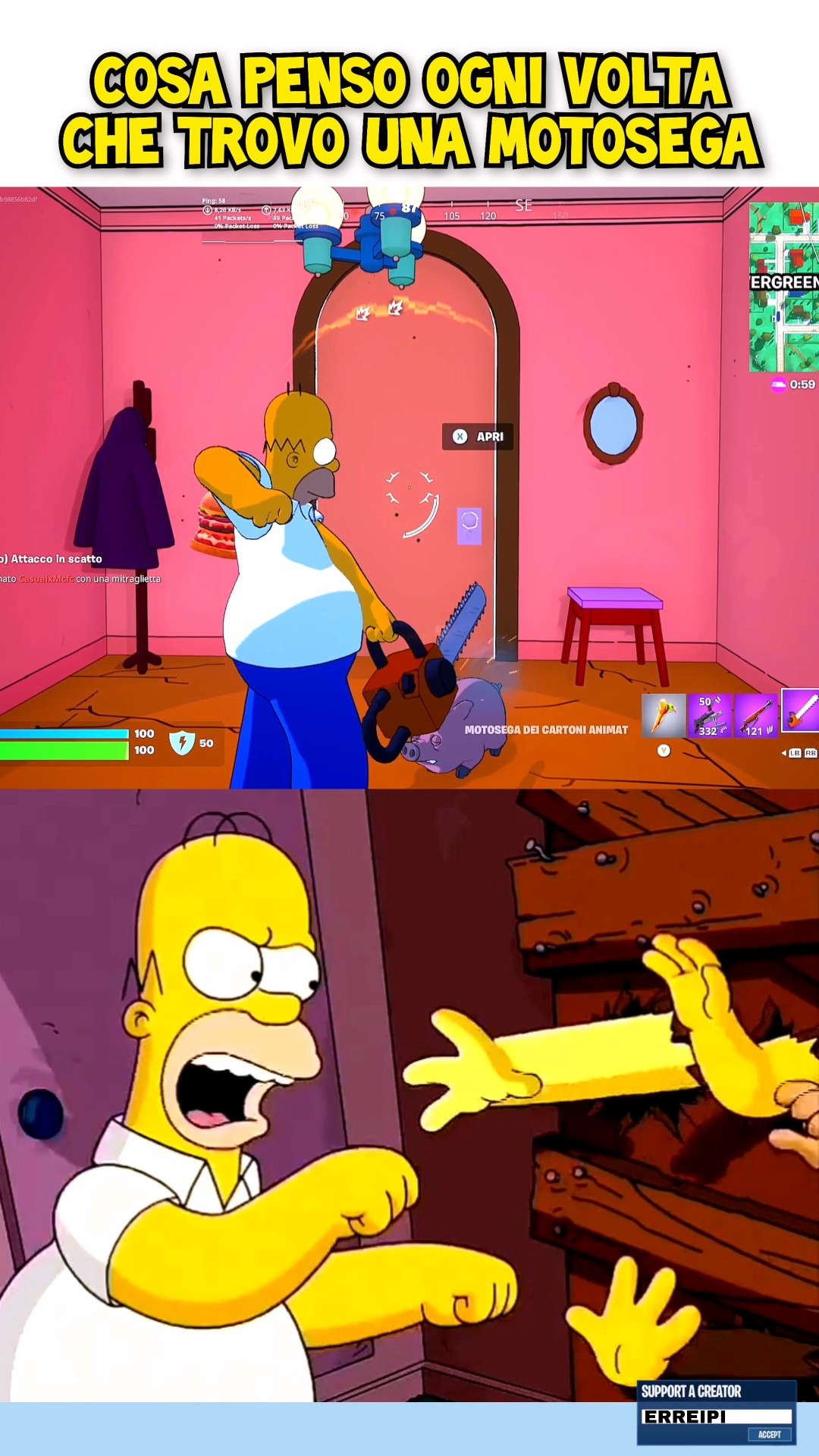 Quando prendo la motosega su Fortnite succede SEMPRE così 😂 #shorts #fortnite #simpsons – YouTube
