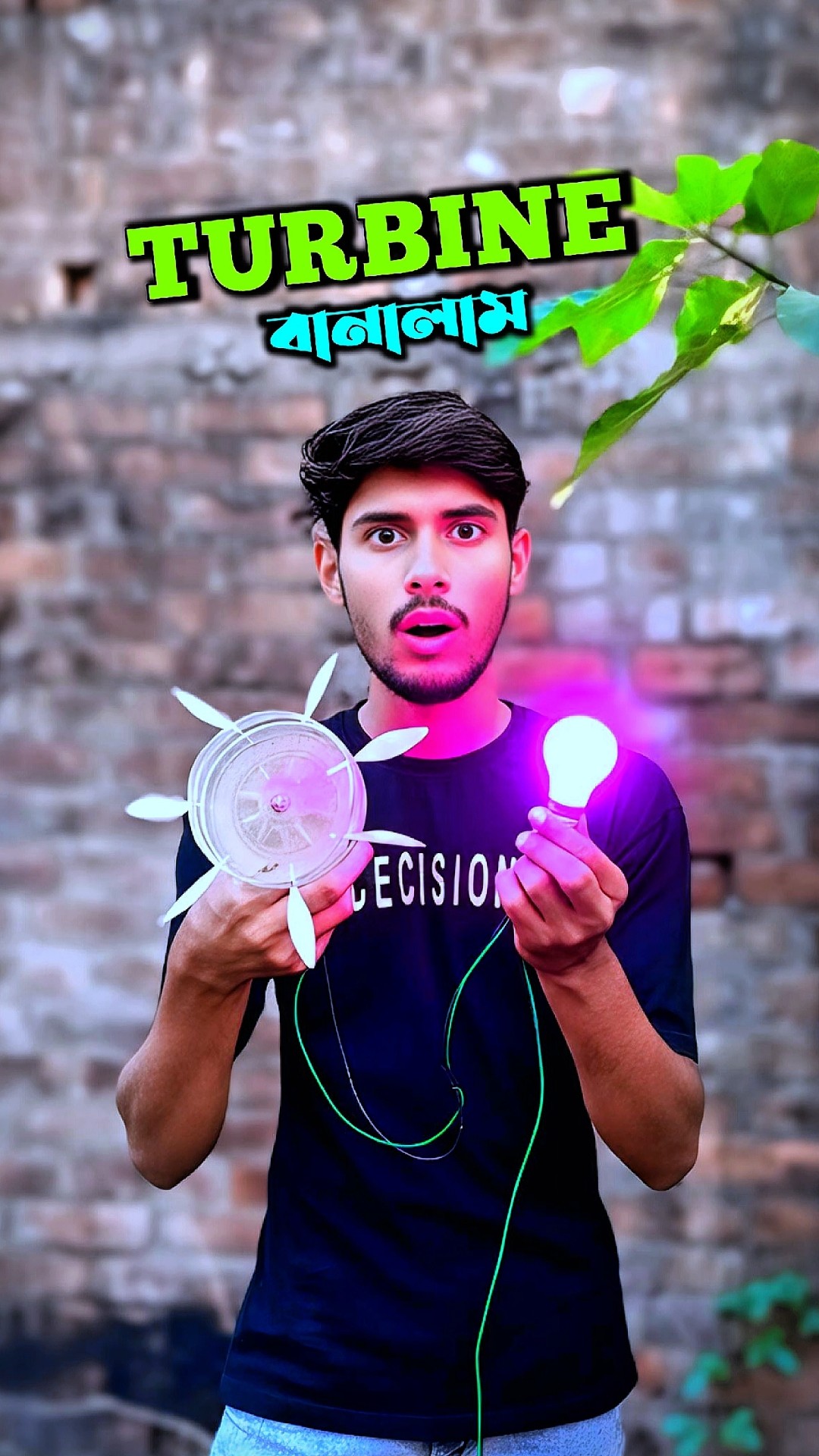 নিজের হাতে বানালাম TURBINE ⚡ LED Bulb জ্বলে উঠলো! #experiment #shorts – YouTube