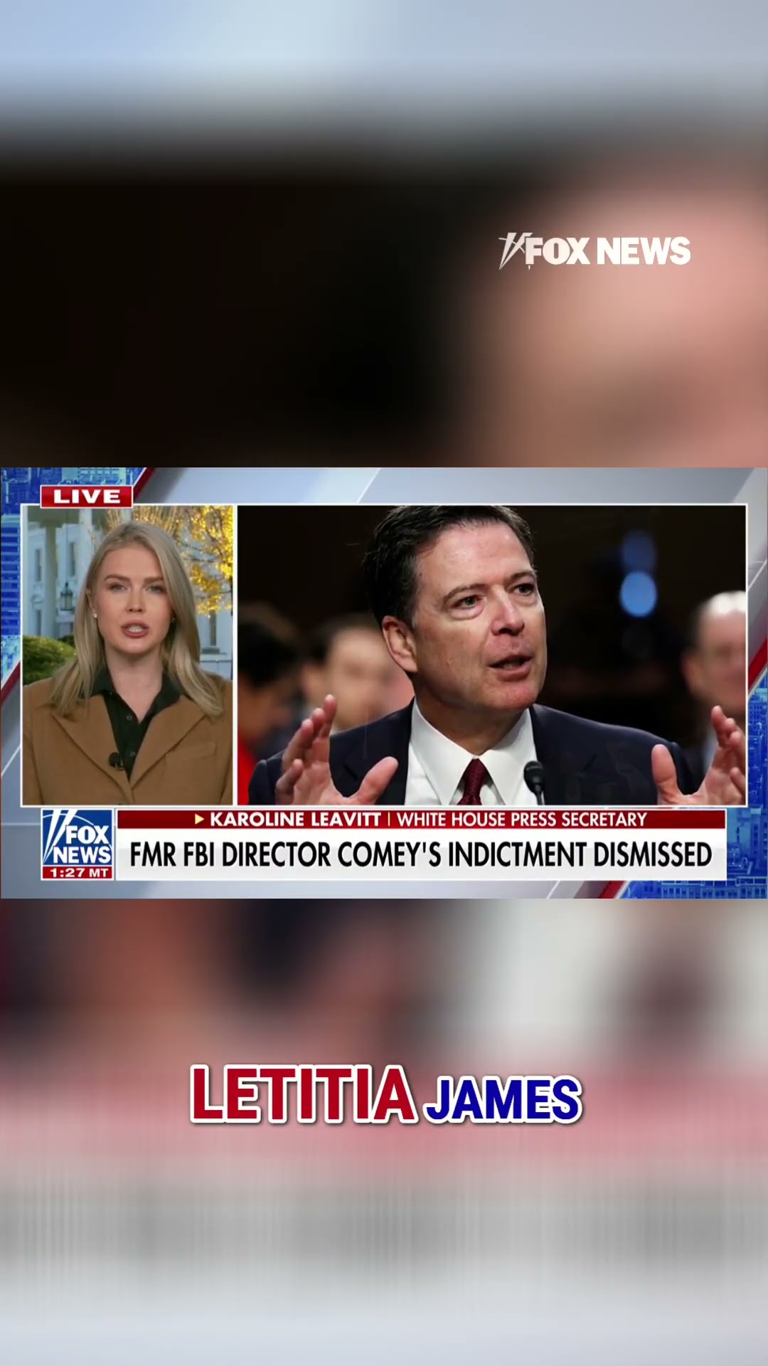 NEW: Leavitt says DOJ will appeal decision in Comey case #shorts #justice #whitehouse #foxnews #fox – YouTube